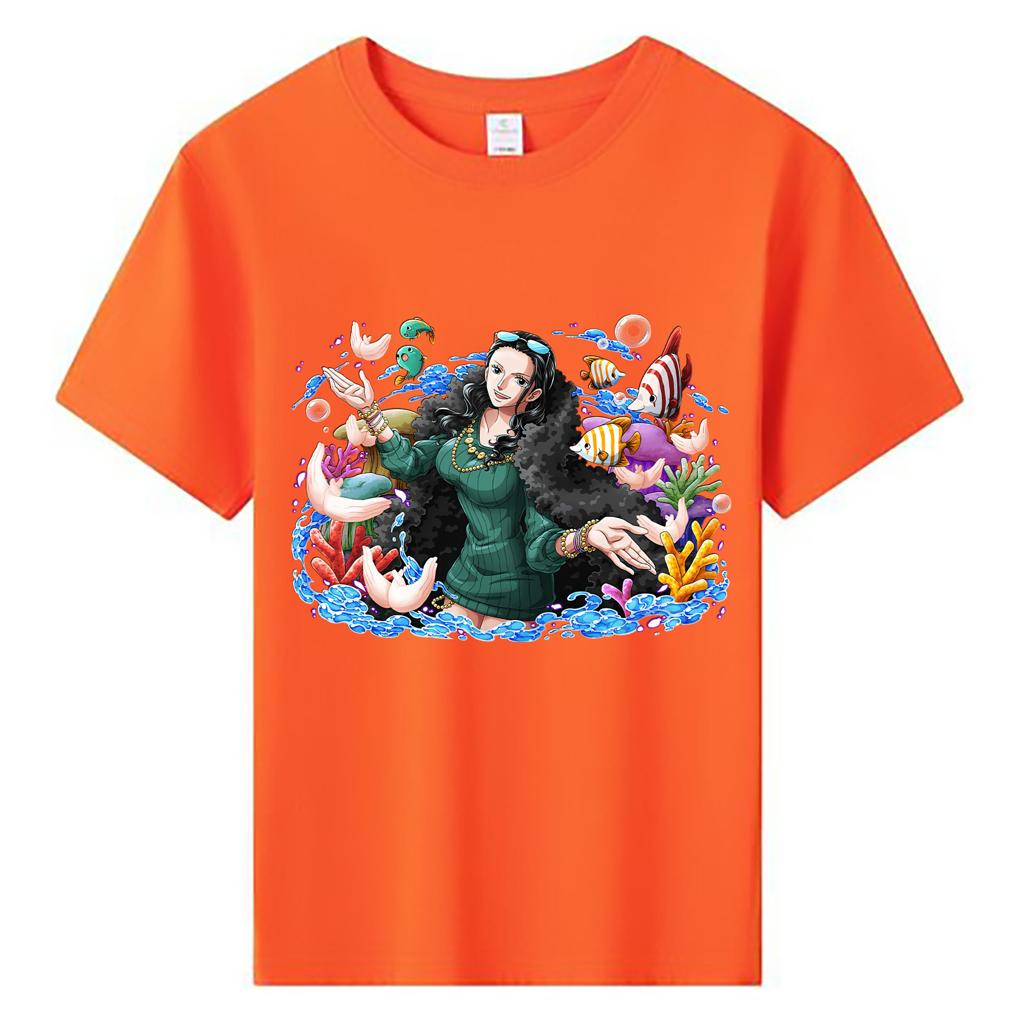 ワンピース ニコ・ロビン ONE PIECE Nico Robin 綿100％キッズTシャツ（フロントプリント）