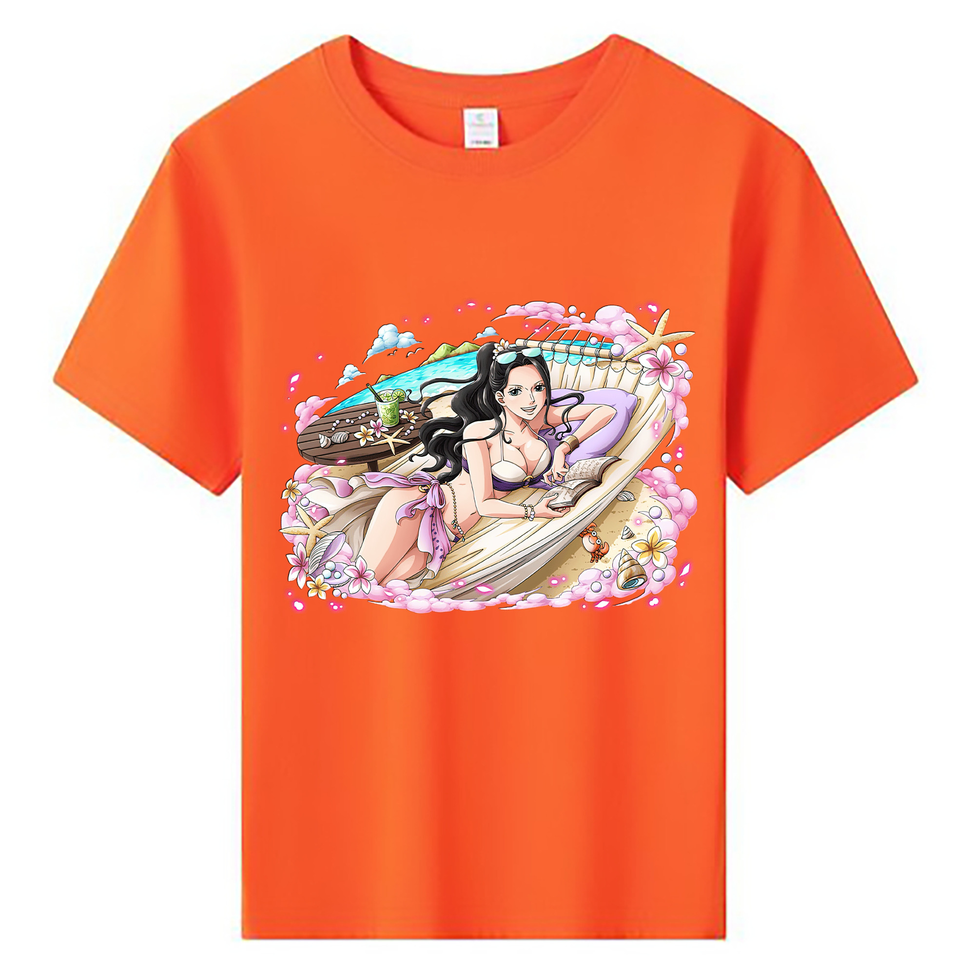 ワンピース ニコ・ロビン ONE PIECE Nico Robin 綿100％キッズTシャツ（フロントプリント）