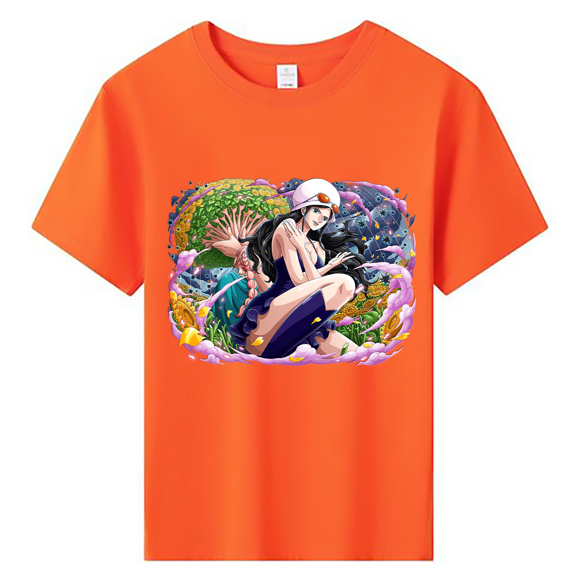 ワンピース ニコ・ロビン ONE PIECE Nico Robin 綿100％キッズTシャツ（フロントプリント）