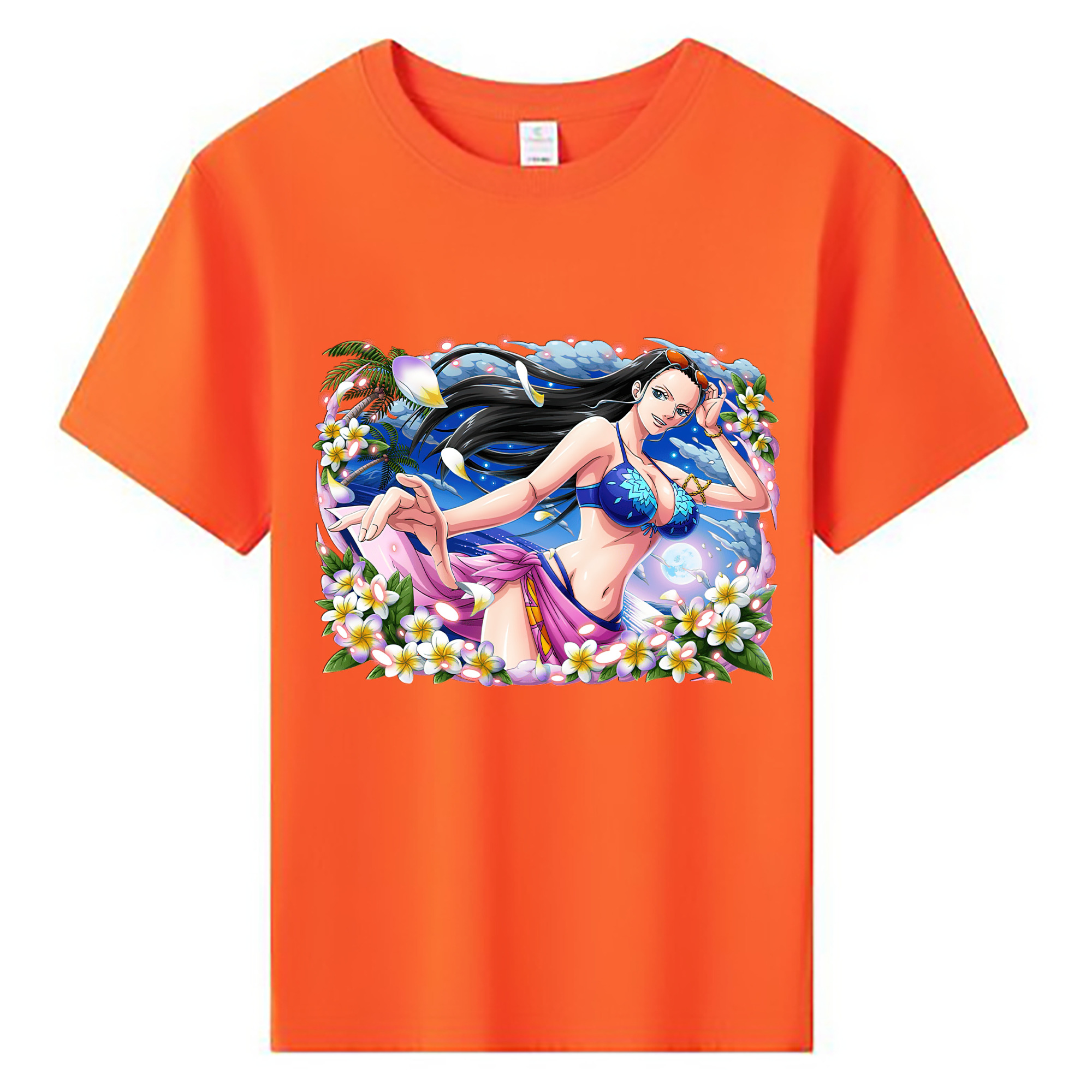 ワンピース ニコ・ロビン ONE PIECE Nico Robin 綿100％キッズTシャツ（フロントプリント）