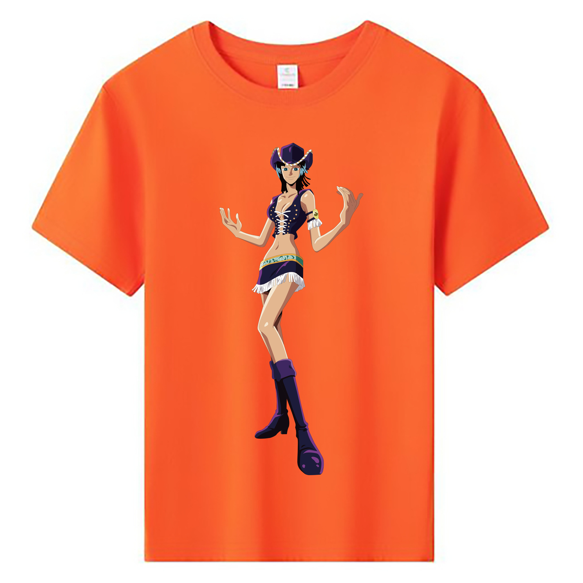 ワンピース ニコ・ロビン ONE PIECE Nico Robin 綿100％キッズTシャツ（フロントプリント）