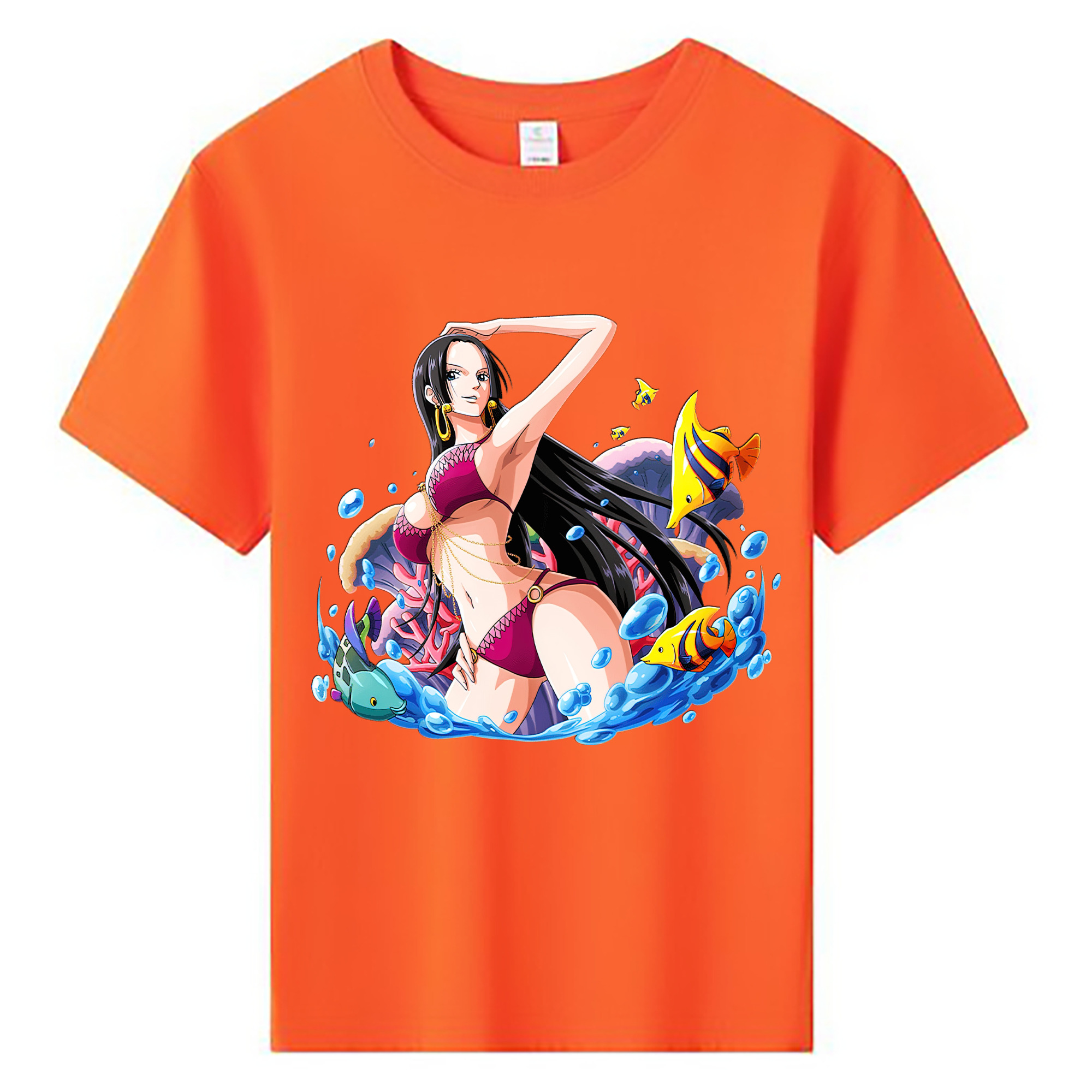 ワンピース ボア・ハンコック ONE PIECE Boa·Hancock 綿100％キッズTシャツ（フロントプリント）