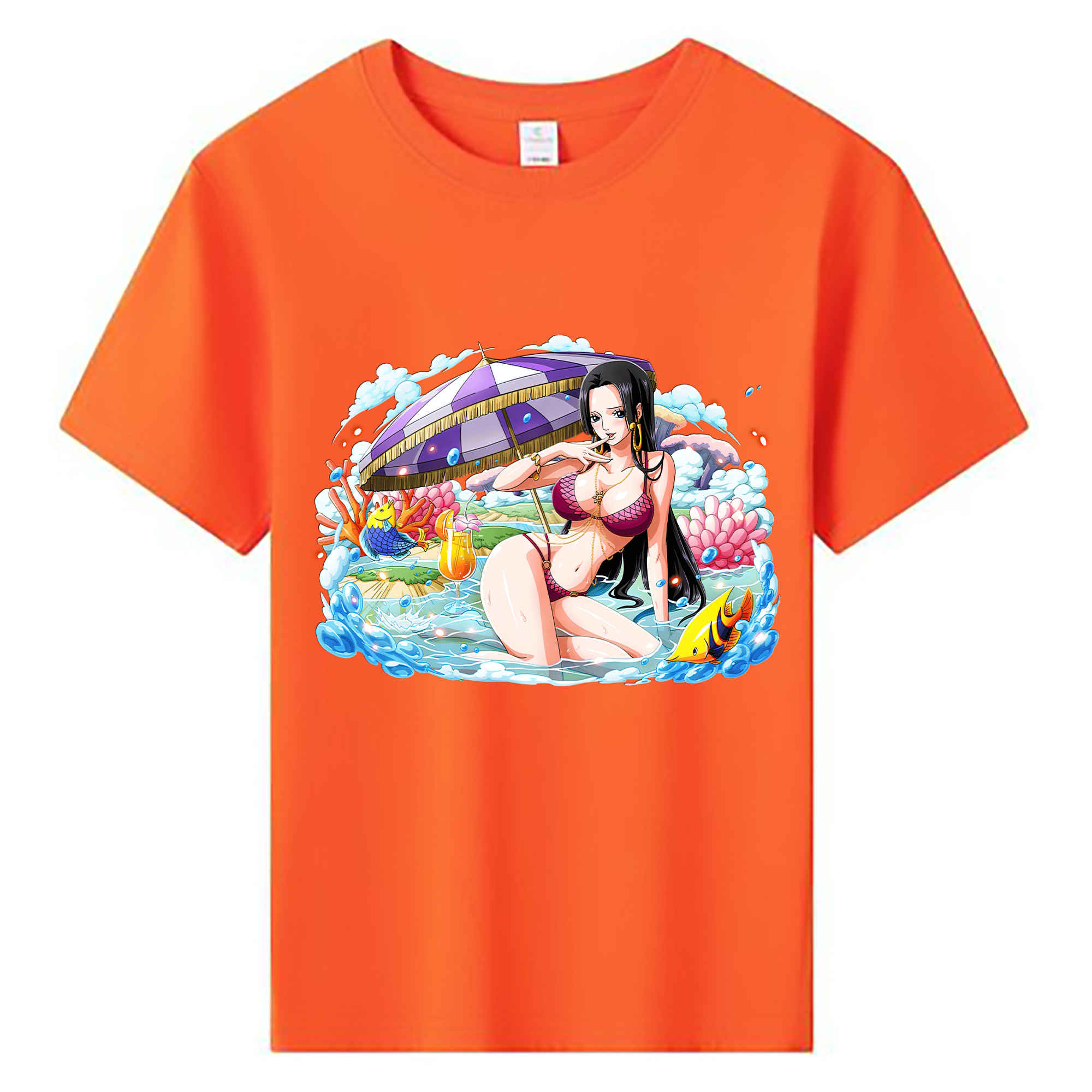 ワンピース ボア・ハンコック ONE PIECE Boa·Hancock 綿100％キッズTシャツ（フロントプリント）