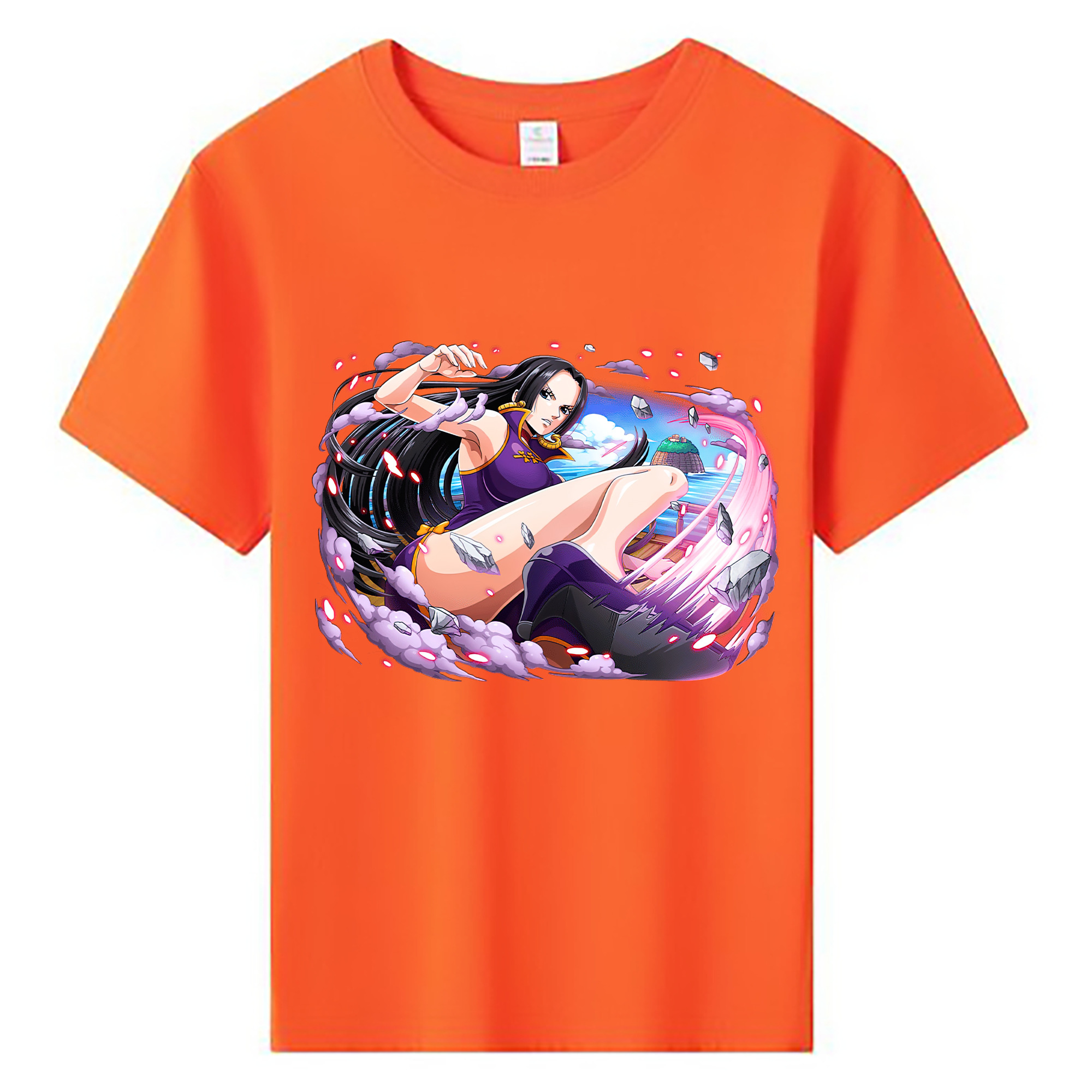 ワンピース ボア・ハンコック ONE PIECE Boa·Hancock 綿100％キッズTシャツ（フロントプリント）