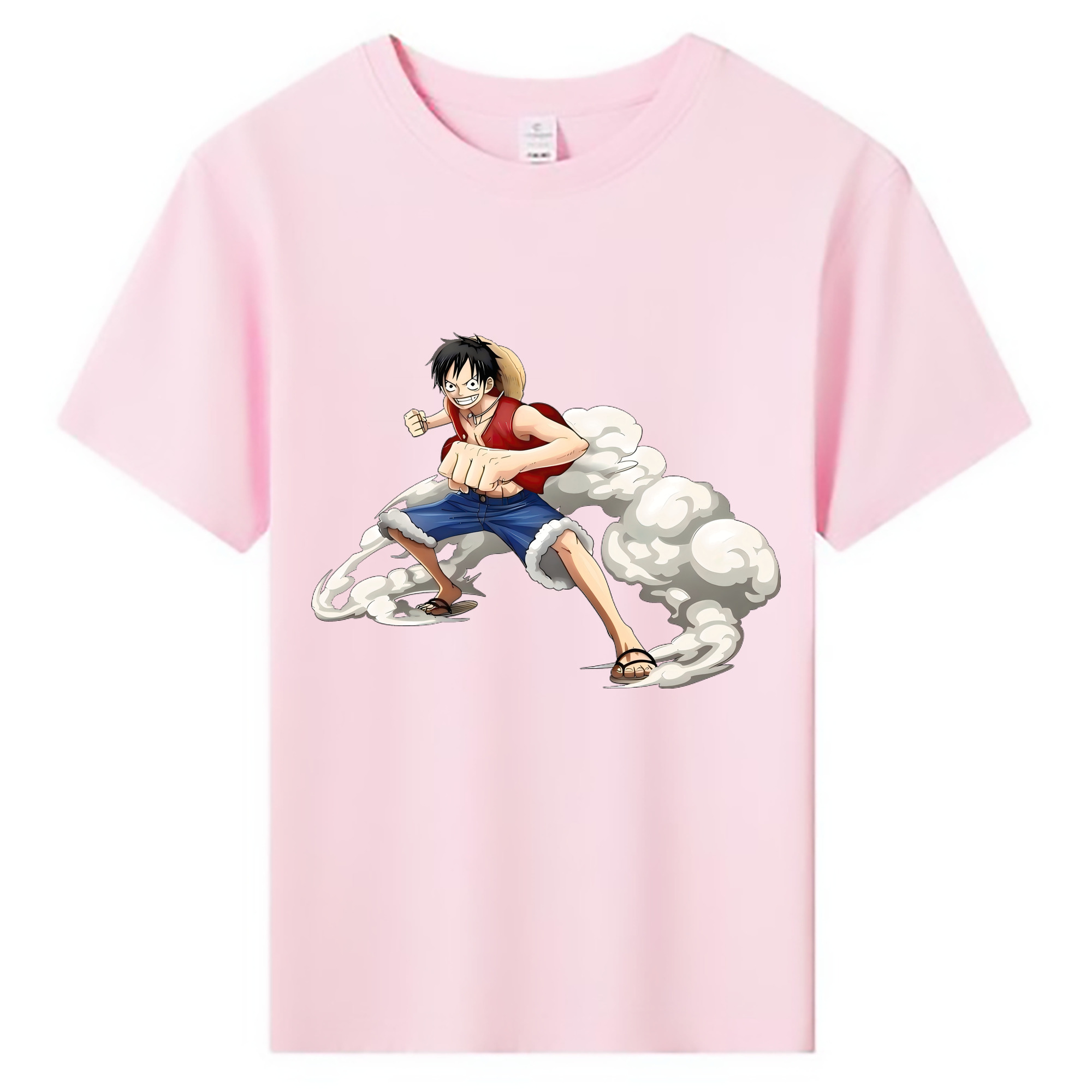 （画像用） ワンピース モンキー・D・ルフィ ONE PIECE Monkey D. Luffy 綿100％キッズTシャツ（フロントプリント）