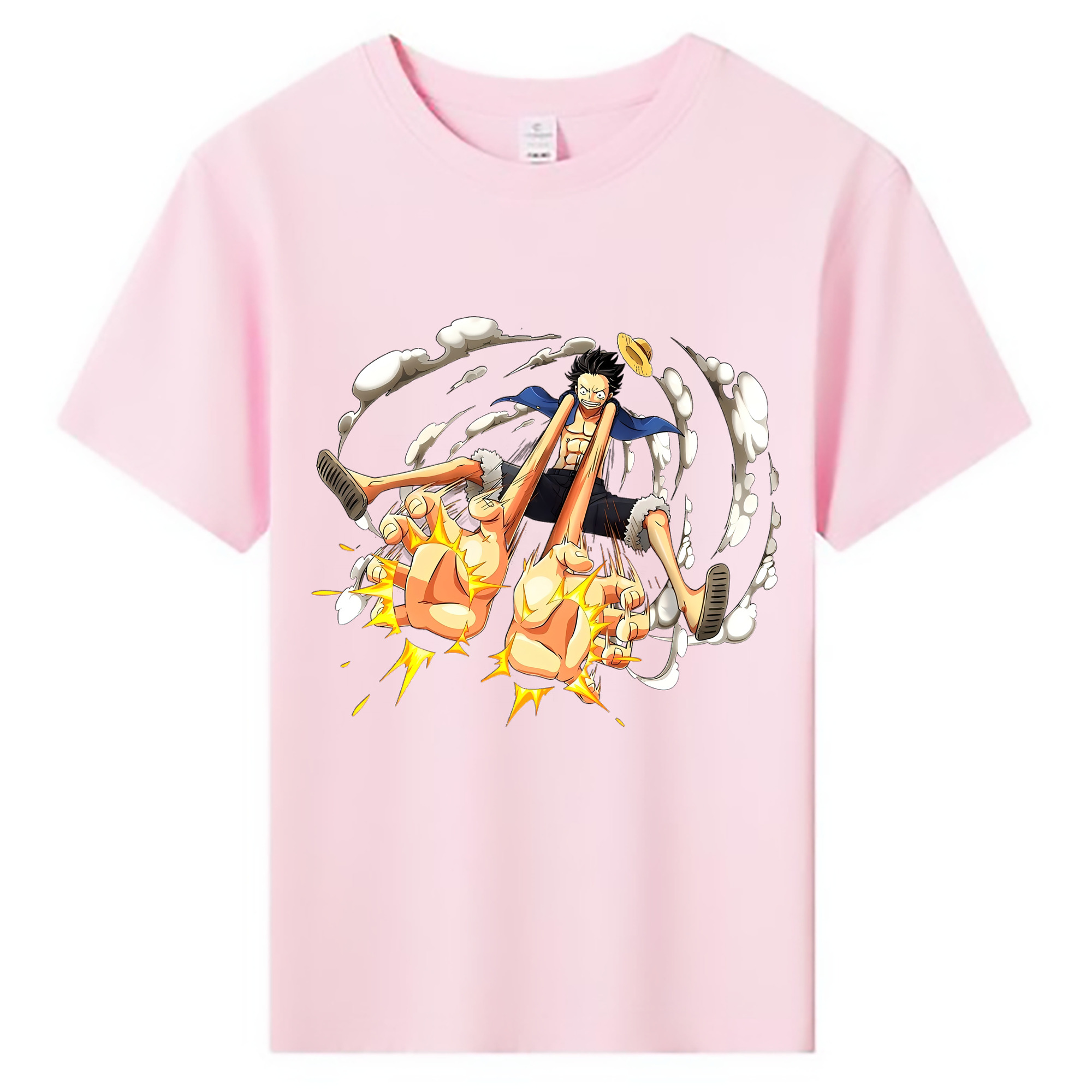 （画像用） ワンピース モンキー・D・ルフィ ONE PIECE Monkey D. Luffy 綿100％キッズTシャツ（フロントプリント）