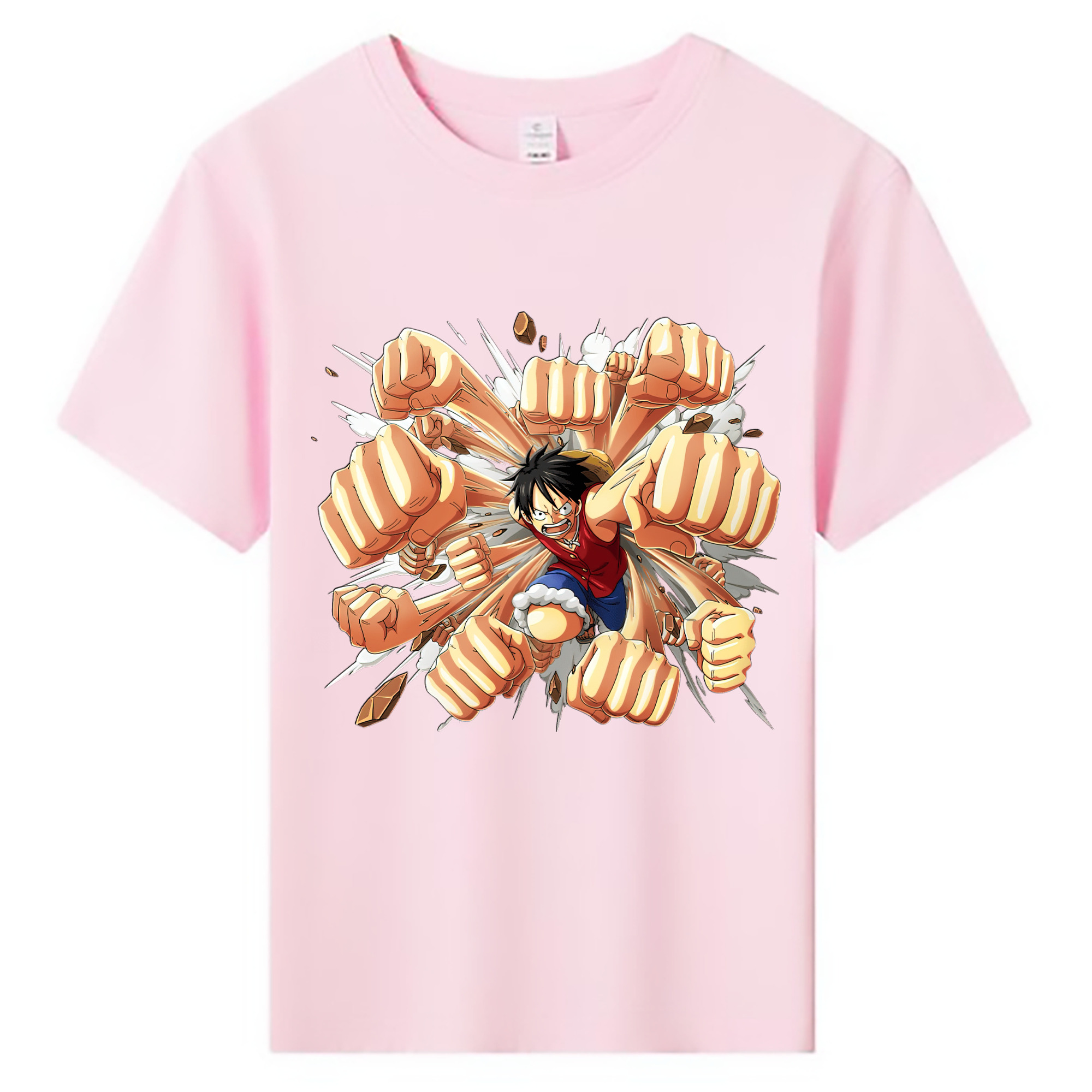 （画像用） ワンピース モンキー・D・ルフィ ONE PIECE Monkey D. Luffy 綿100％キッズTシャツ（フロントプリント）