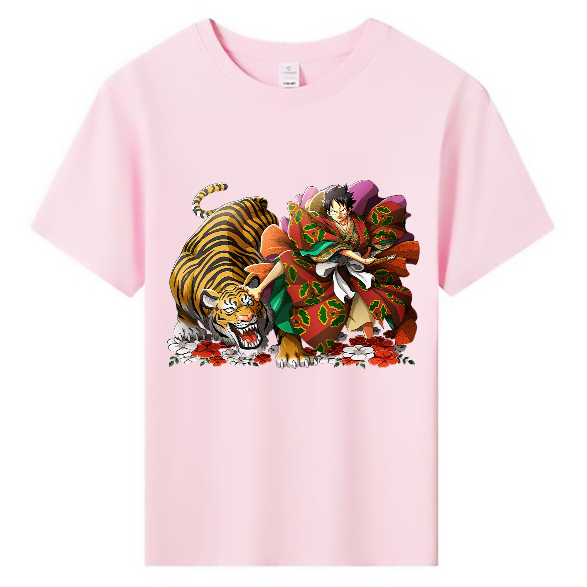 （画像用） ワンピース モンキー・D・ルフィ ONE PIECE Monkey D. Luffy 綿100％キッズTシャツ（フロントプリント）