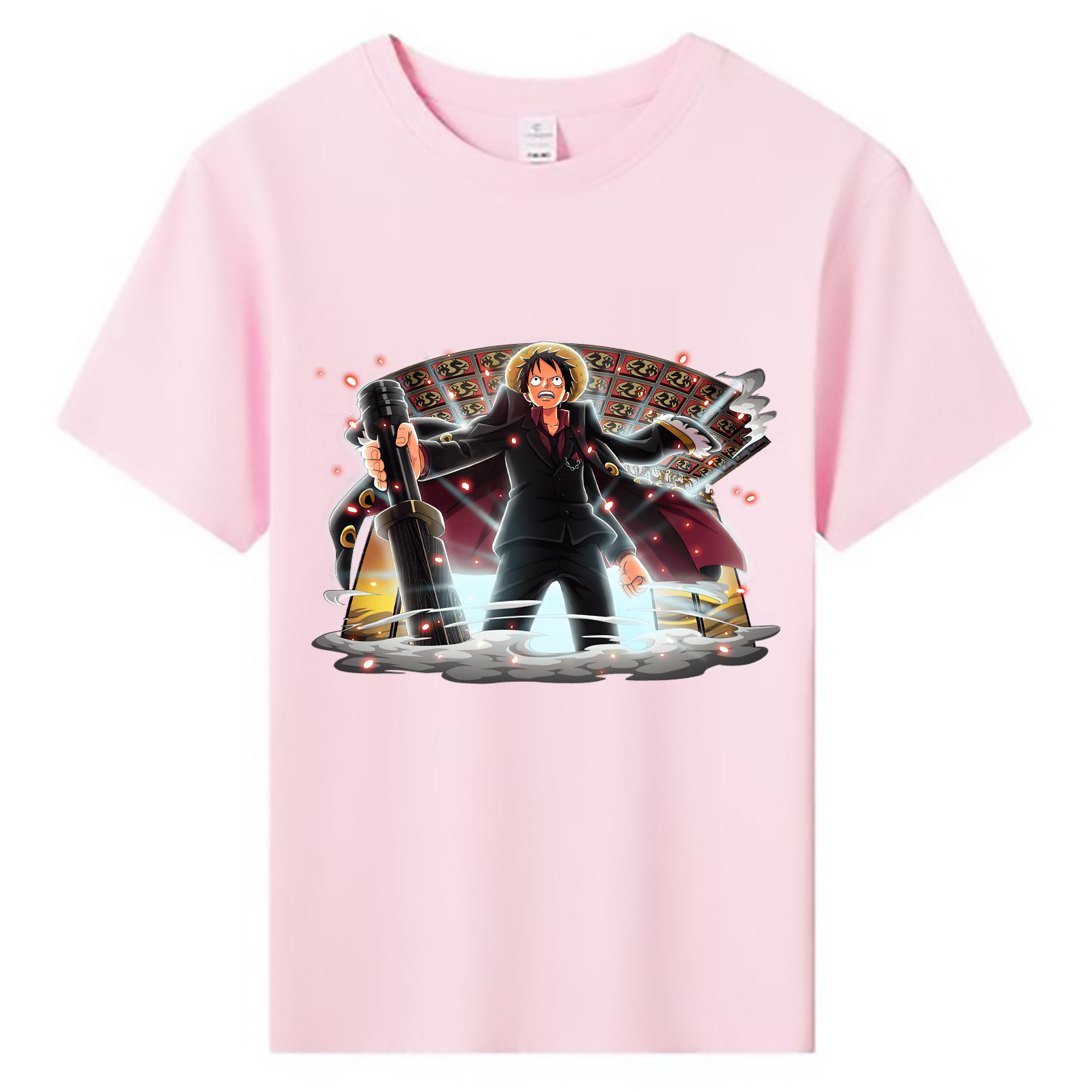 （画像用） ワンピース モンキー・D・ルフィ ONE PIECE Monkey D. Luffy 綿100％キッズTシャツ（フロントプリント）