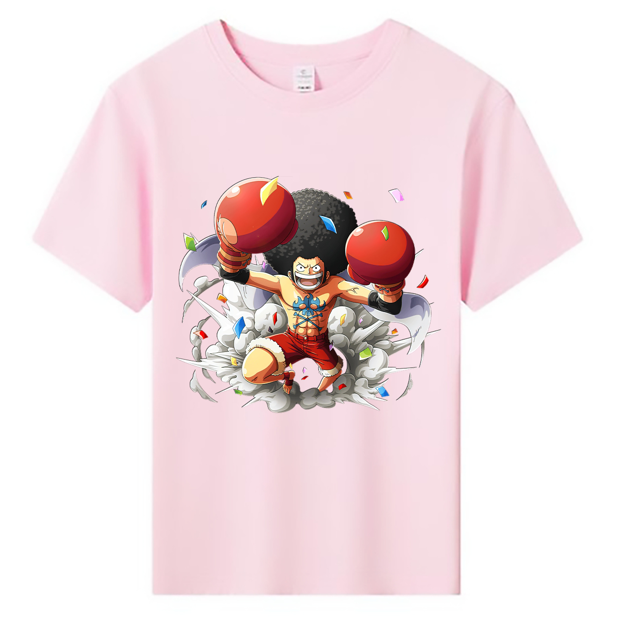 ワンピース モンキー・D・ルフィ ONE PIECE Monkey D. Luffy 綿100％キッズTシャツ（フロントプリント）