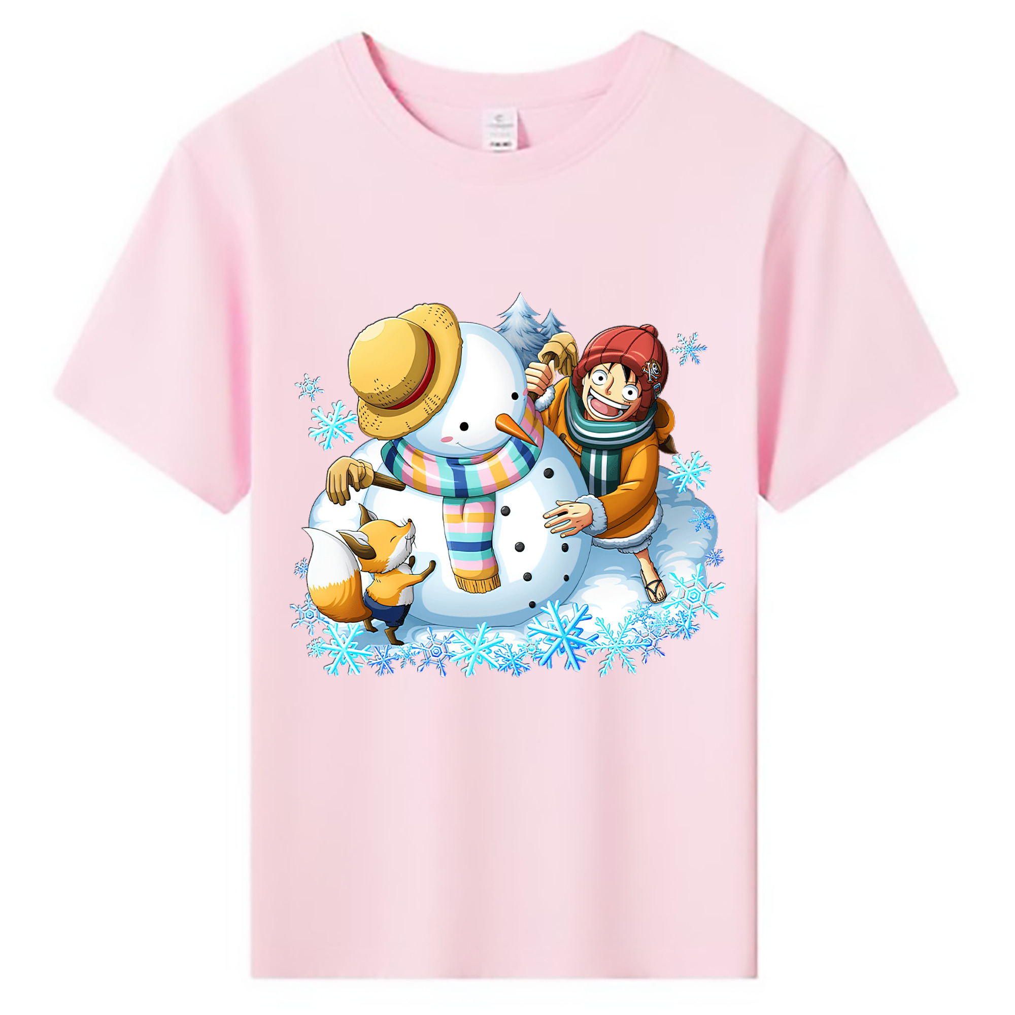 ワンピース モンキー・D・ルフィ ONE PIECE Monkey D. Luffy 綿100％キッズTシャツ（フロントプリント）