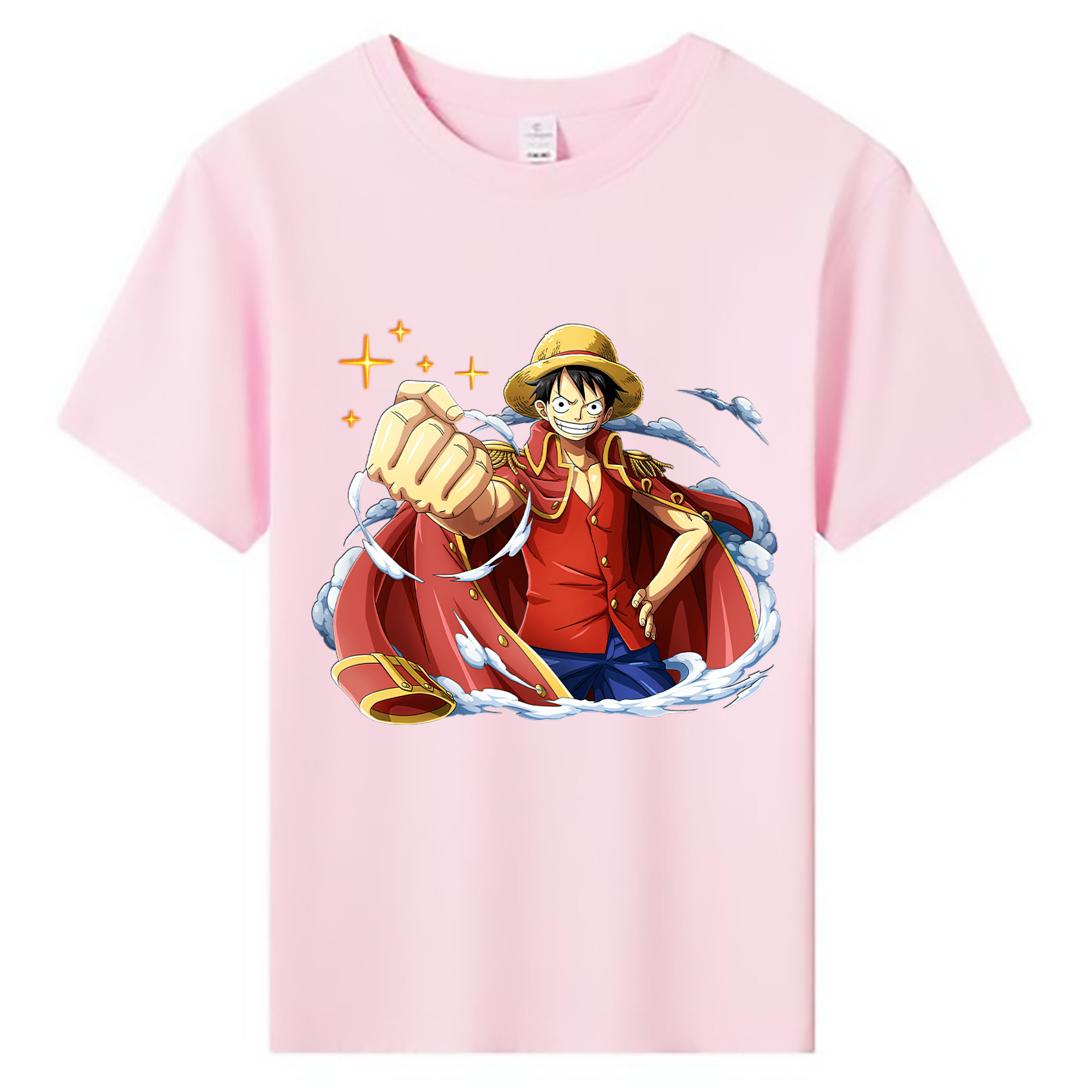 ワンピース モンキー・D・ルフィ ONE PIECE Monkey D. Luffy 綿100％キッズTシャツ（フロントプリント）