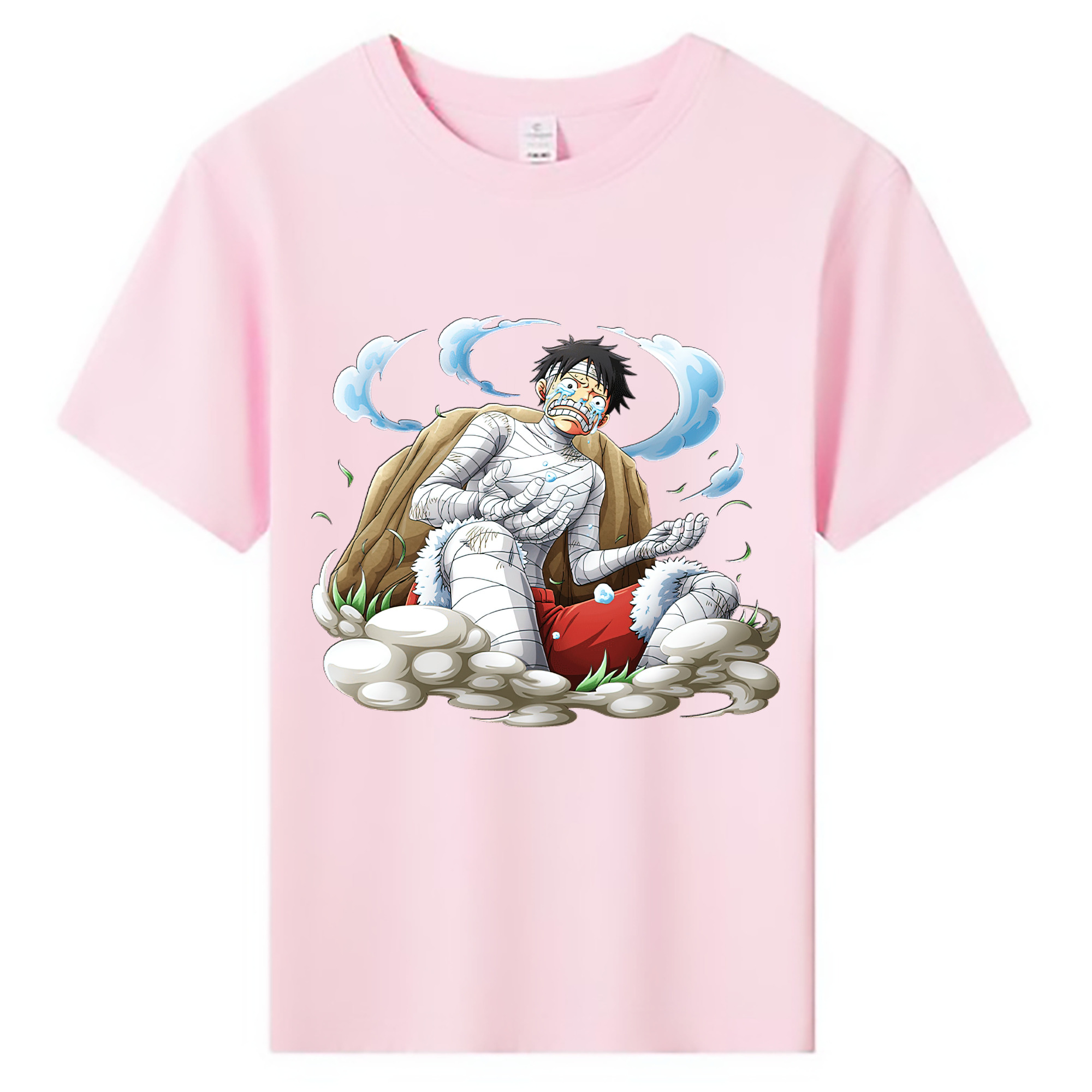 ワンピース モンキー・D・ルフィ ONE PIECE Monkey D. Luffy 綿100％キッズTシャツ（フロントプリント）