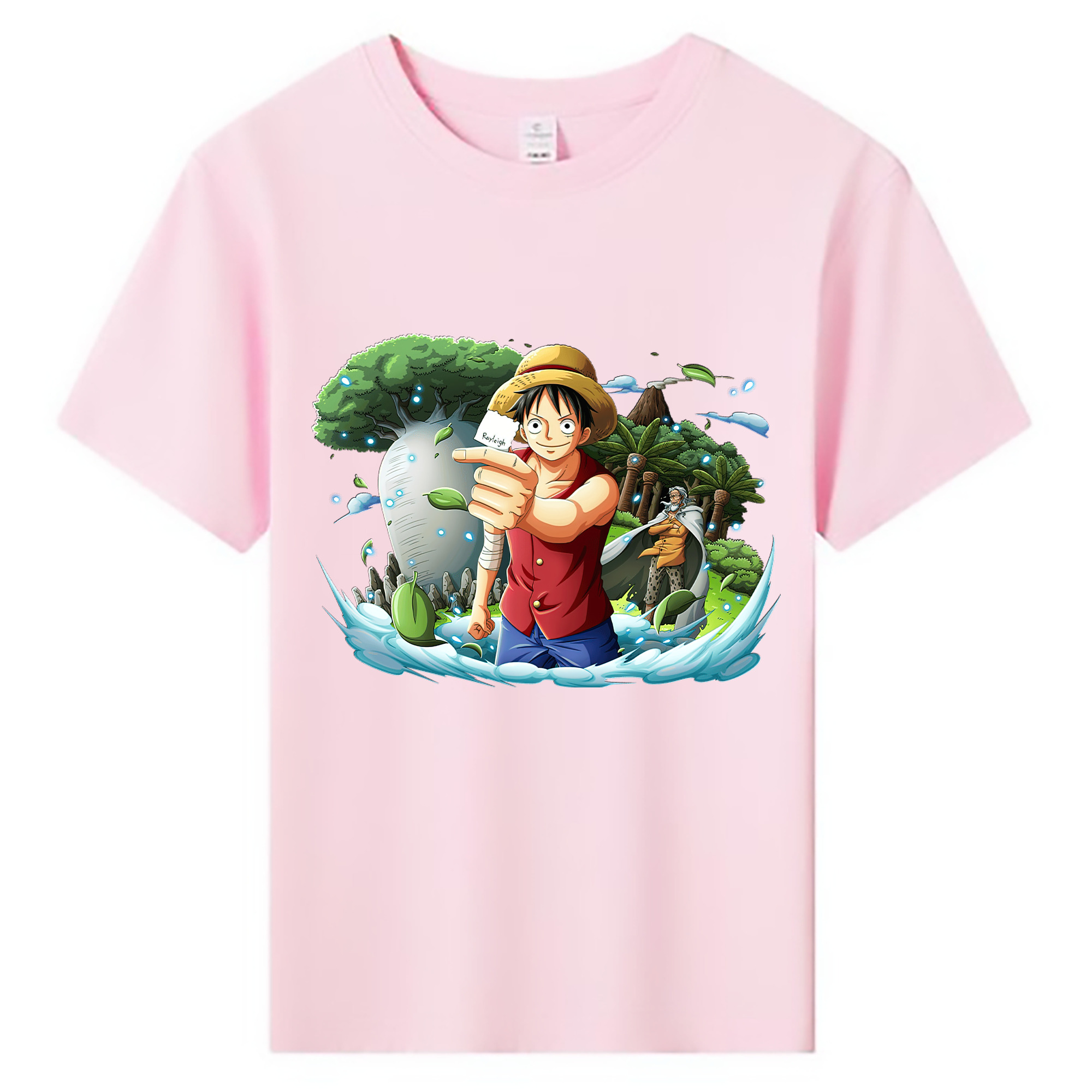 ワンピース モンキー・D・ルフィ ONE PIECE Monkey D. Luffy 綿100％キッズTシャツ（フロントプリント）
