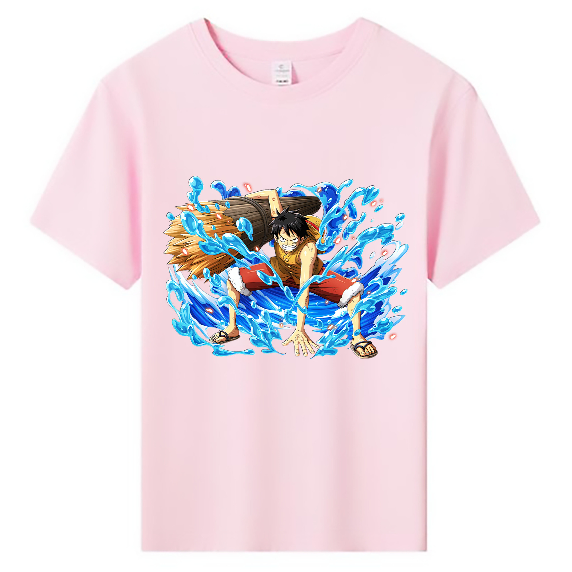 ワンピース モンキー・D・ルフィ ONE PIECE Monkey D. Luffy 綿100％キッズTシャツ（フロントプリント）