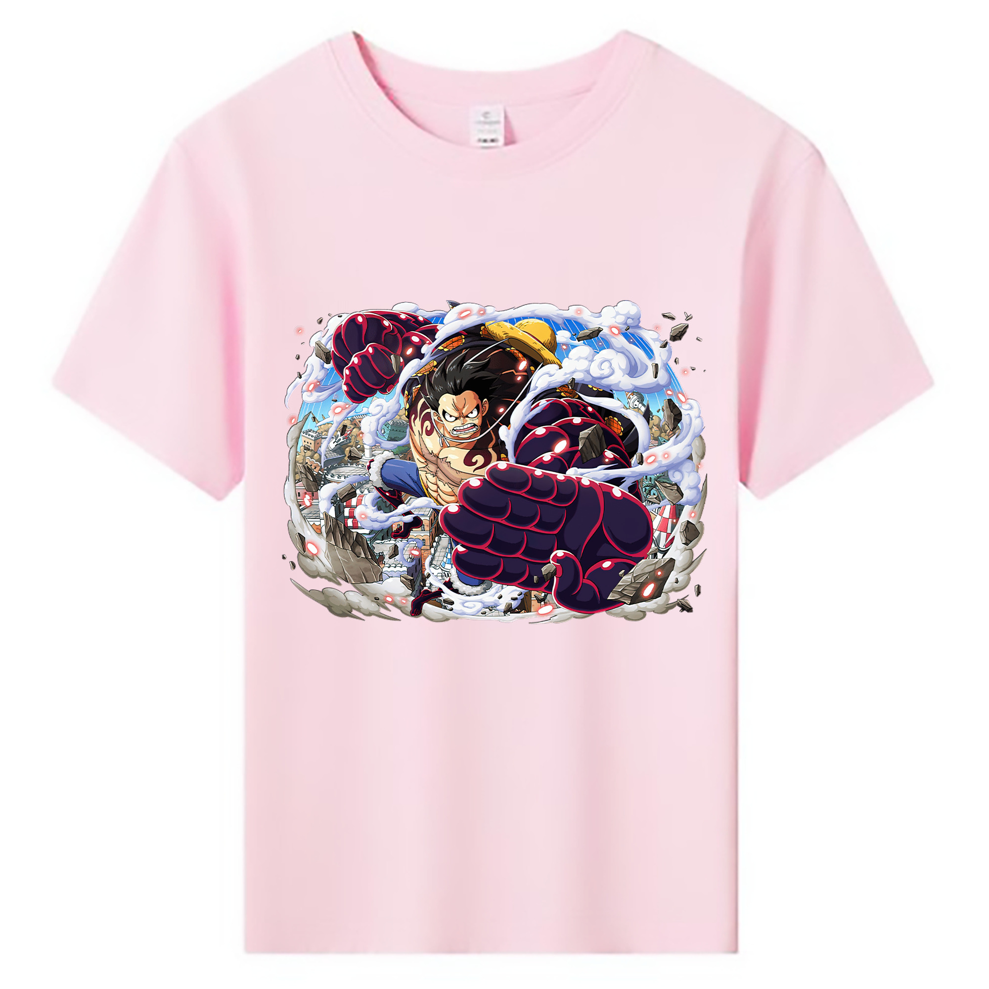 ワンピース モンキー・D・ルフィ ONE PIECE Monkey D. Luffy 綿100％キッズTシャツ（フロントプリント）