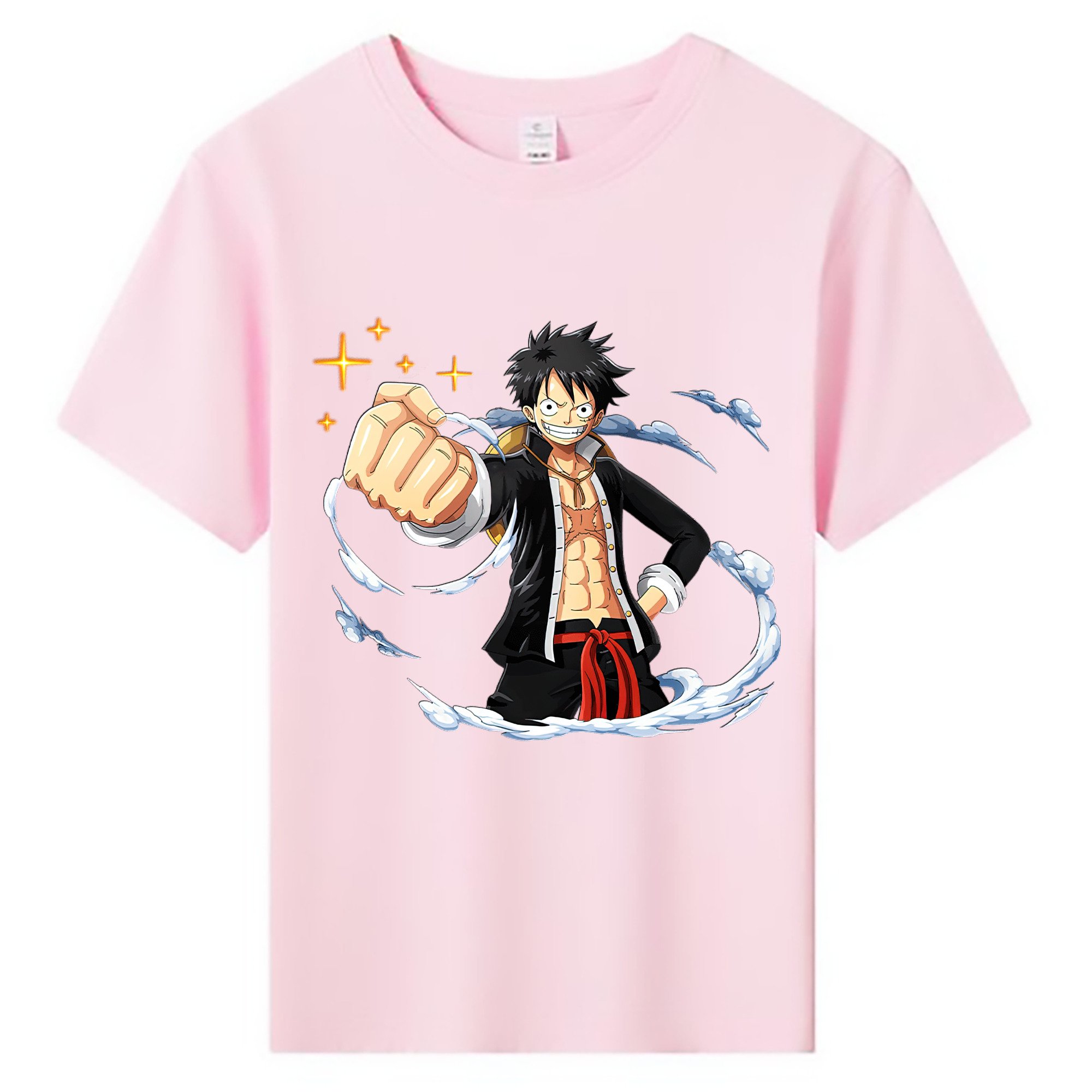 ワンピース モンキー・D・ルフィ ONE PIECE Monkey D. Luffy 綿100％キッズTシャツ（フロントプリント）