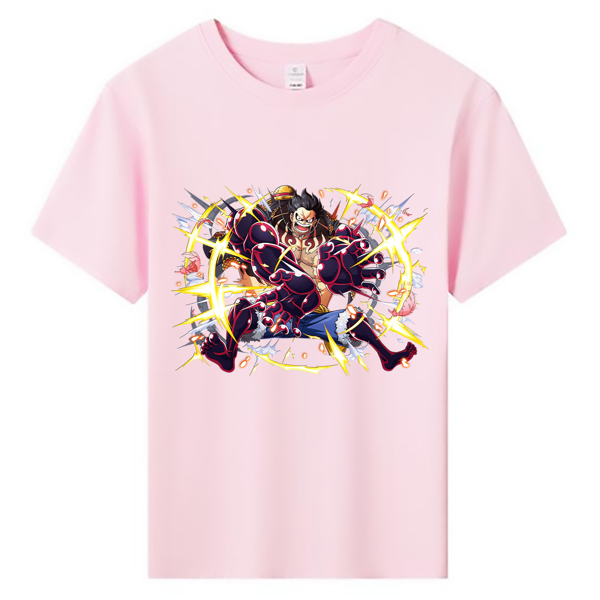ワンピース モンキー・D・ルフィ ONE PIECE Monkey D. Luffy 綿100％キッズTシャツ（フロントプリント）