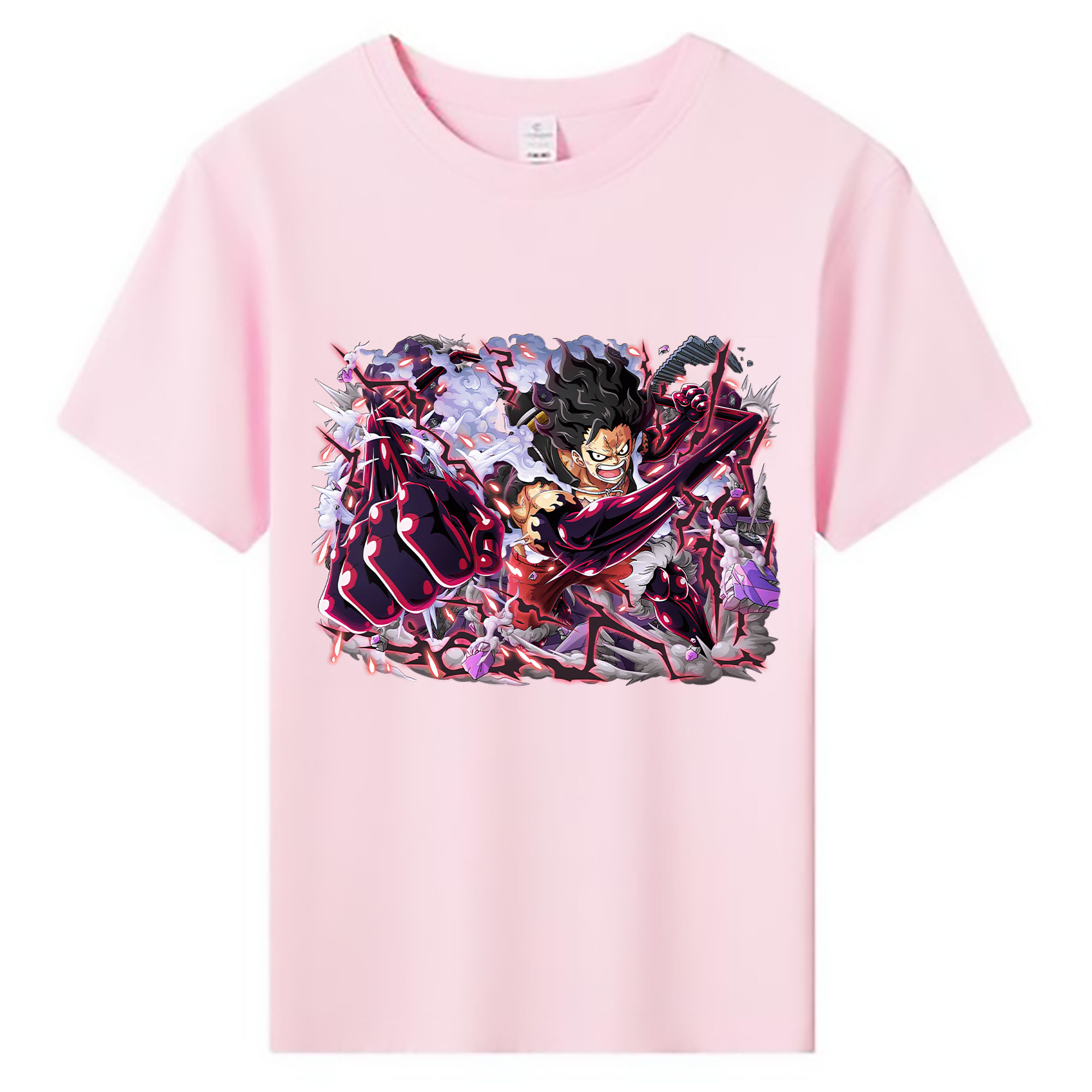 ワンピース モンキー・D・ルフィ ONE PIECE Monkey D. Luffy 綿100％キッズTシャツ（フロントプリント）