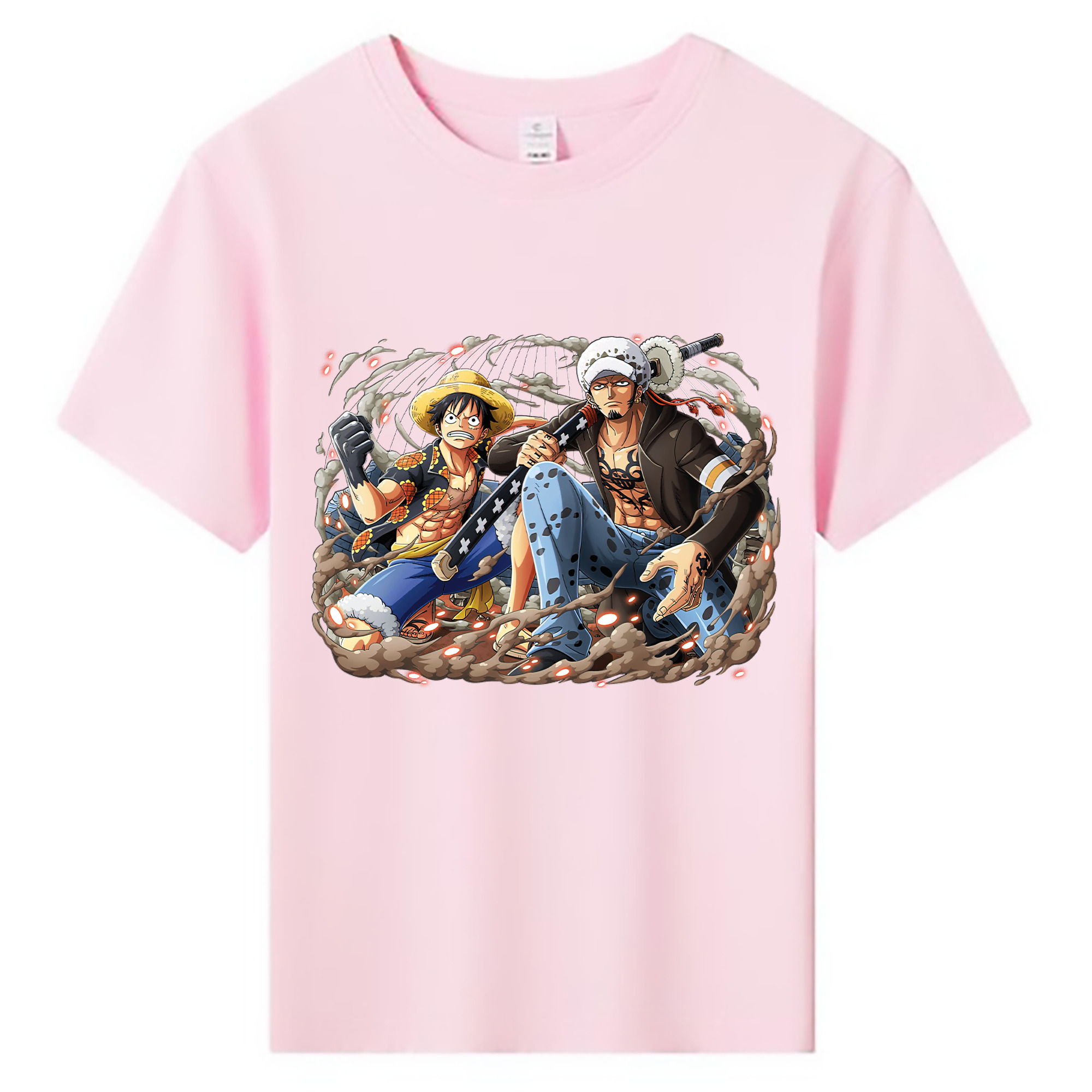 ワンピース モンキー・D・ルフィ ONE PIECE Monkey D. Luffy 綿100％キッズTシャツ（フロントプリント）