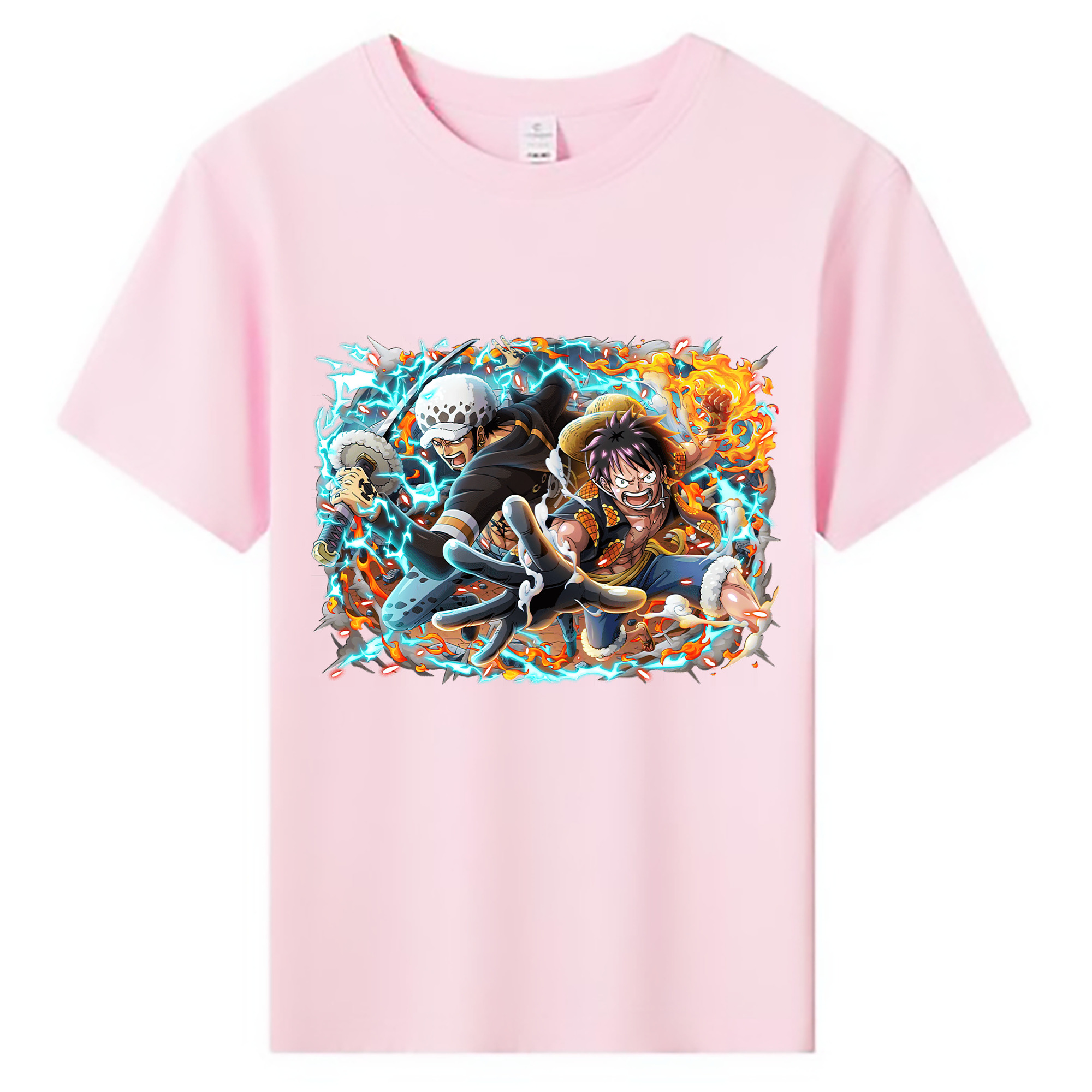 ワンピース モンキー・D・ルフィ ONE PIECE Monkey D. Luffy 綿100％キッズTシャツ（フロントプリント）
