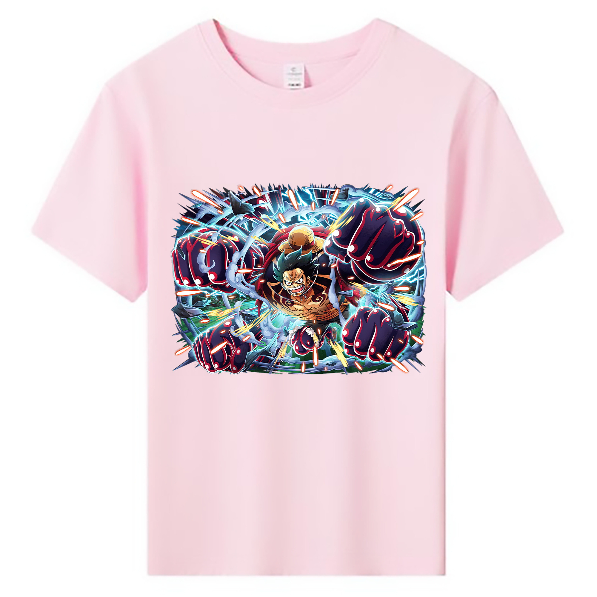 ワンピース モンキー・D・ルフィ ONE PIECE Monkey D. Luffy 綿100％キッズTシャツ（フロントプリント）