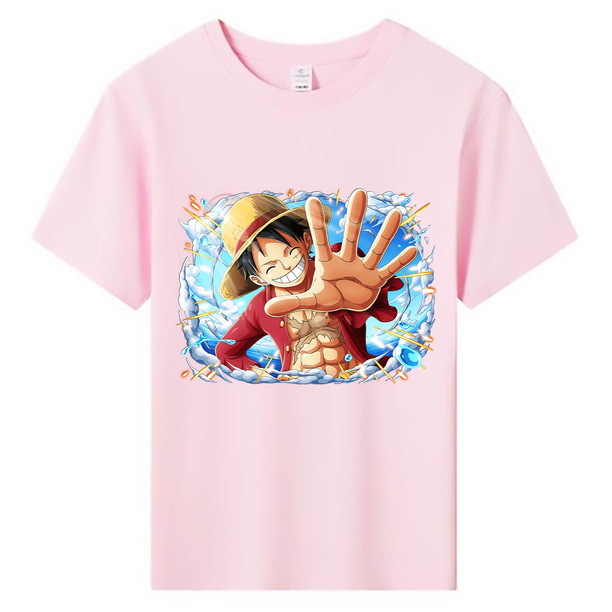 ワンピース モンキー・D・ルフィ ONE PIECE Monkey D. Luffy 綿100％キッズTシャツ（フロントプリント）