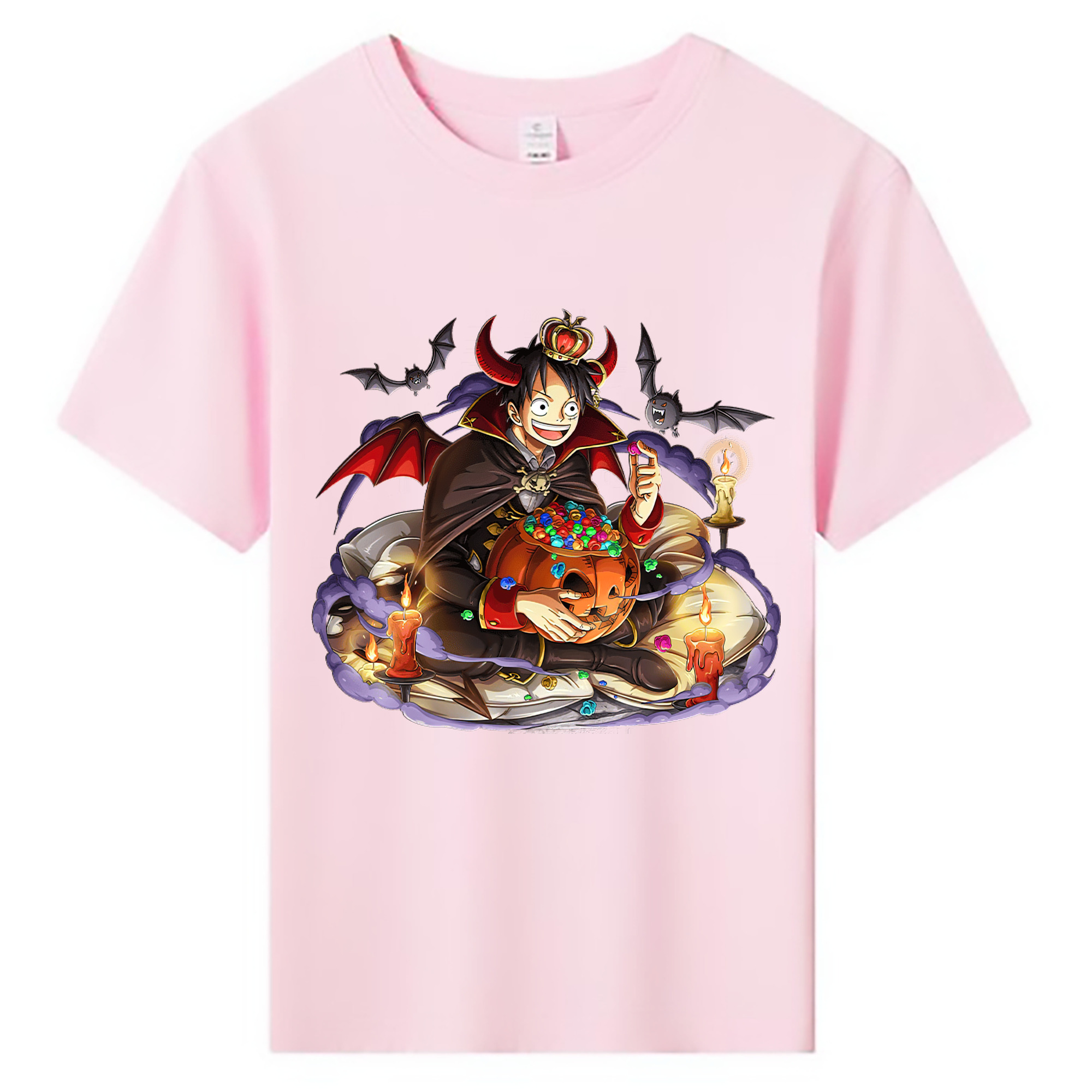 ワンピース モンキー・D・ルフィ ONE PIECE Monkey D. Luffy 綿100％キッズTシャツ（フロントプリント）