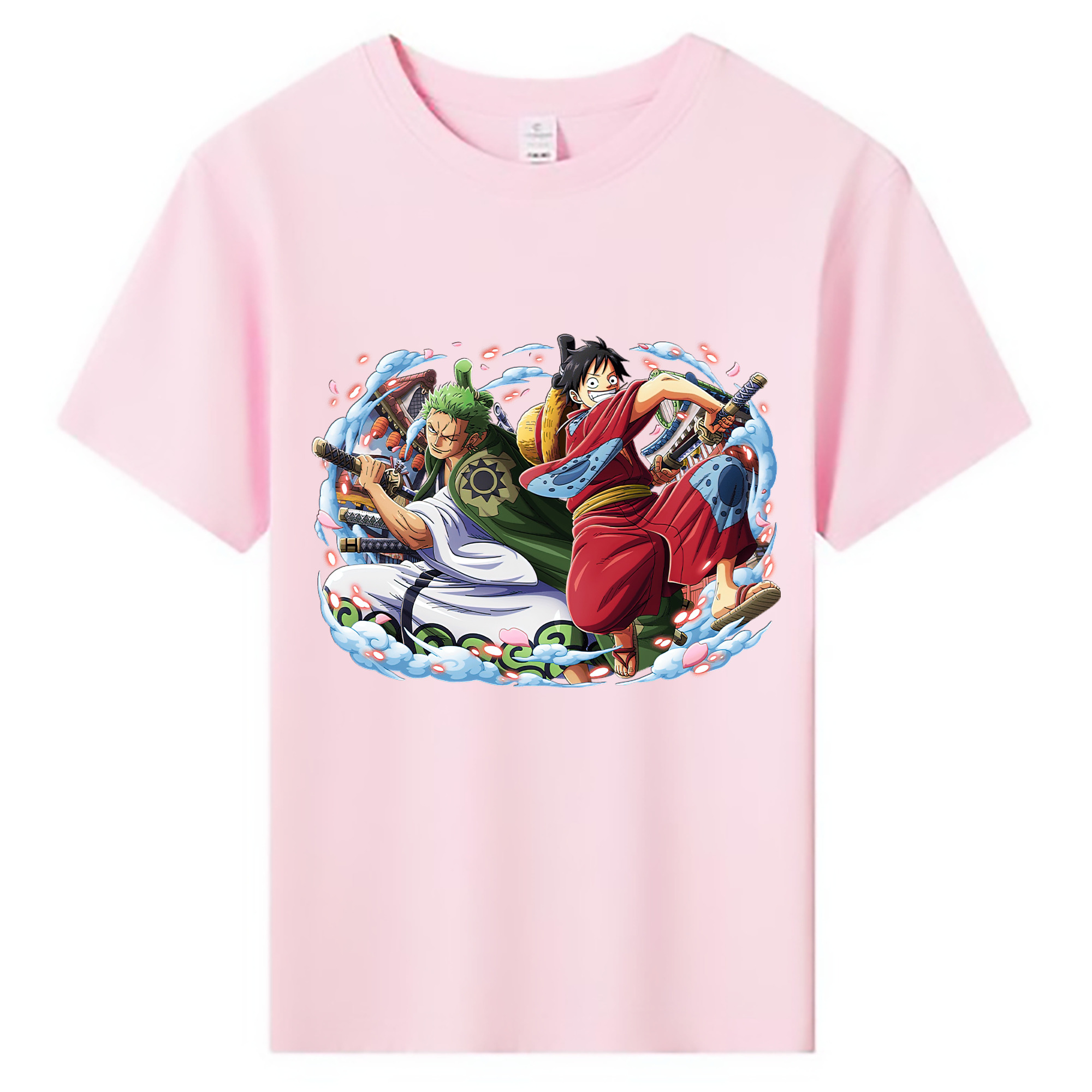 ワンピース モンキー・D・ルフィ ONE PIECE Monkey D. Luffy 綿100％キッズTシャツ（フロントプリント）