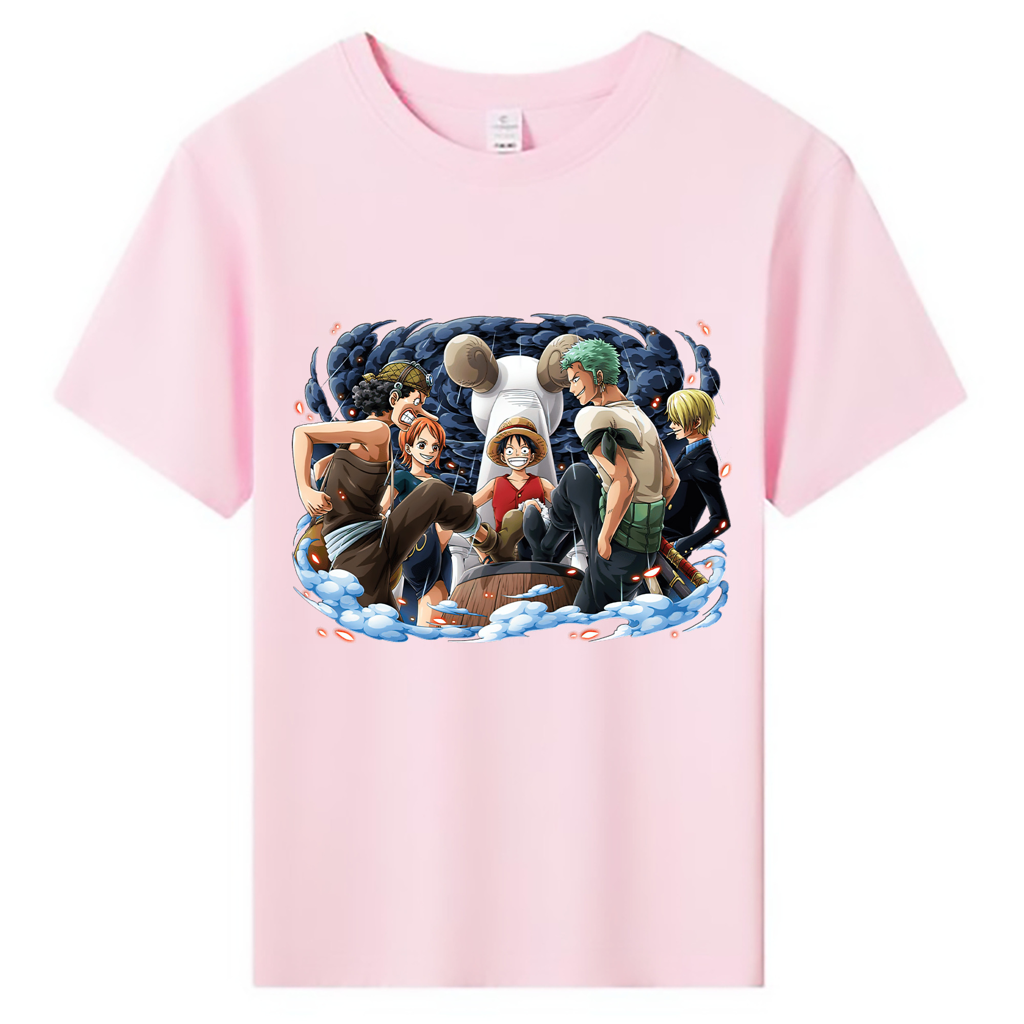 ワンピース モンキー・D・ルフィ ONE PIECE Monkey D. Luffy 綿100％キッズTシャツ（フロントプリント）