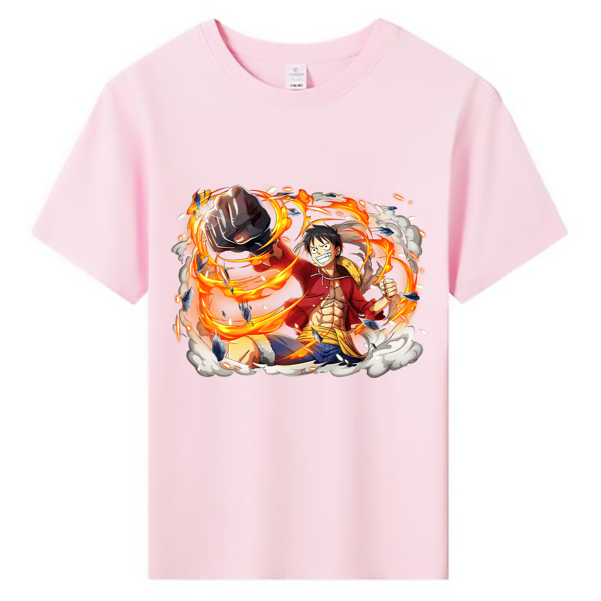 ワンピース モンキー・D・ルフィ ONE PIECE Monkey D. Luffy 綿100％キッズTシャツ（フロントプリント）