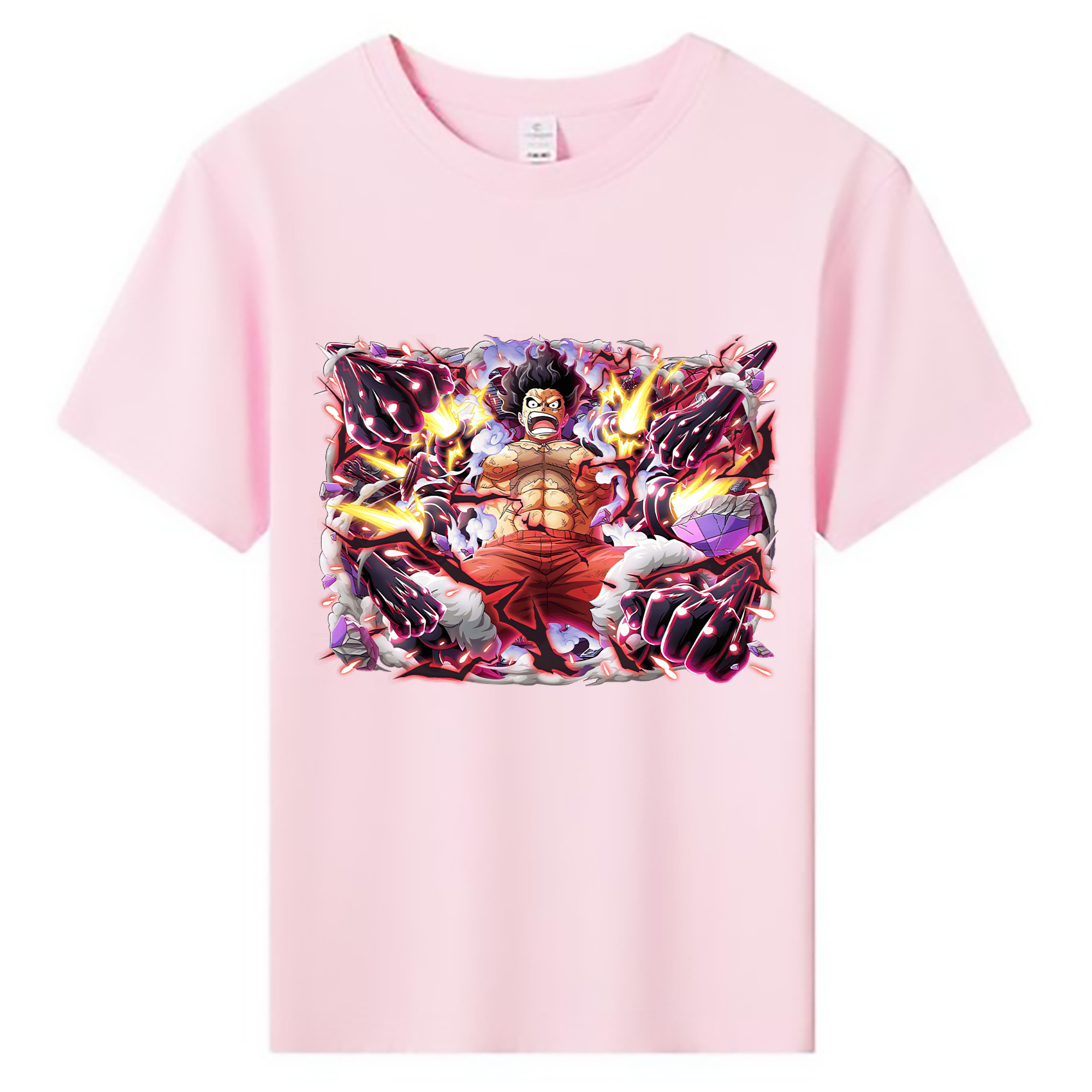 ワンピース モンキー・D・ルフィ ONE PIECE Monkey D. Luffy 綿100％キッズTシャツ（フロントプリント）