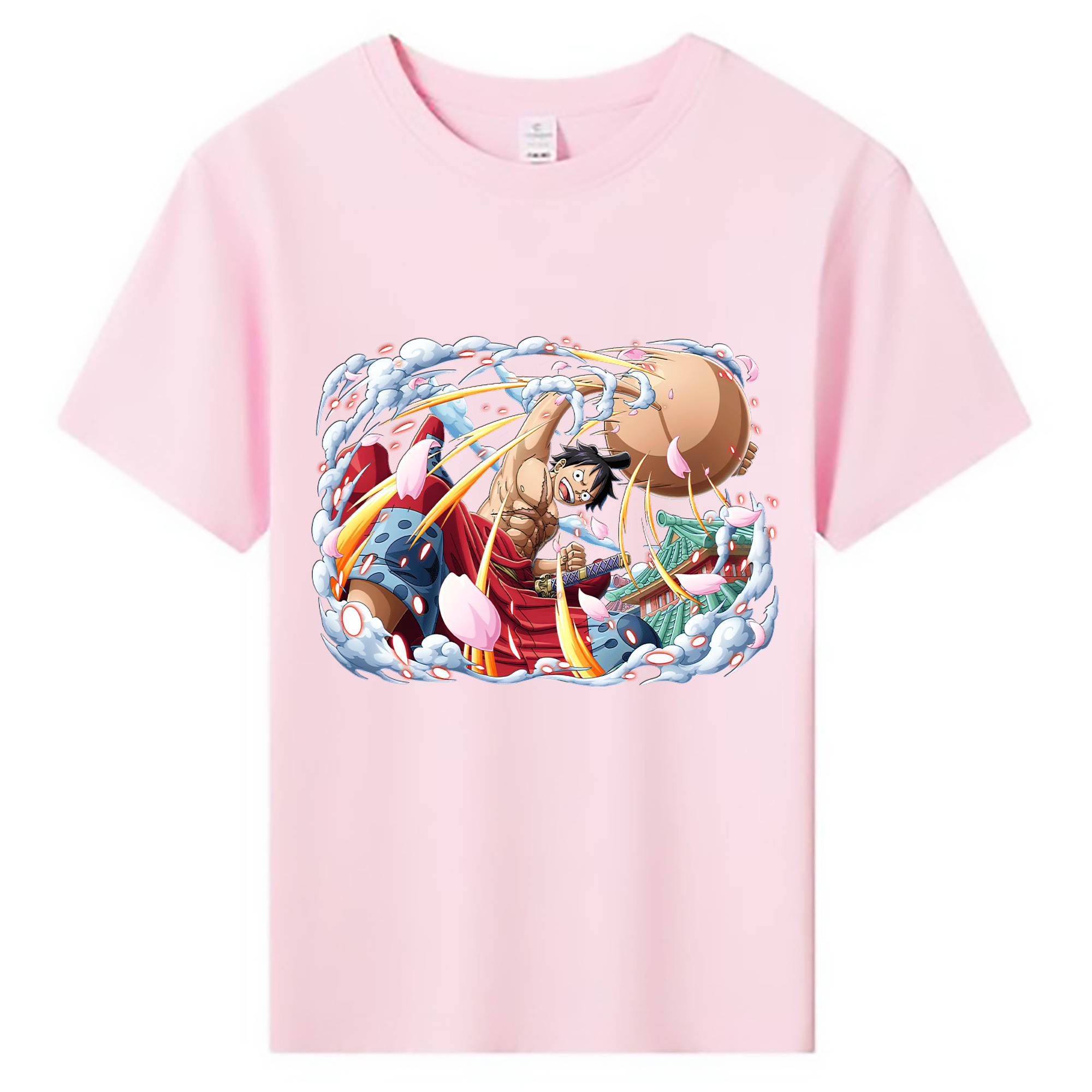 ワンピース モンキー・D・ルフィ ONE PIECE Monkey D. Luffy 綿100％キッズTシャツ（フロントプリント）