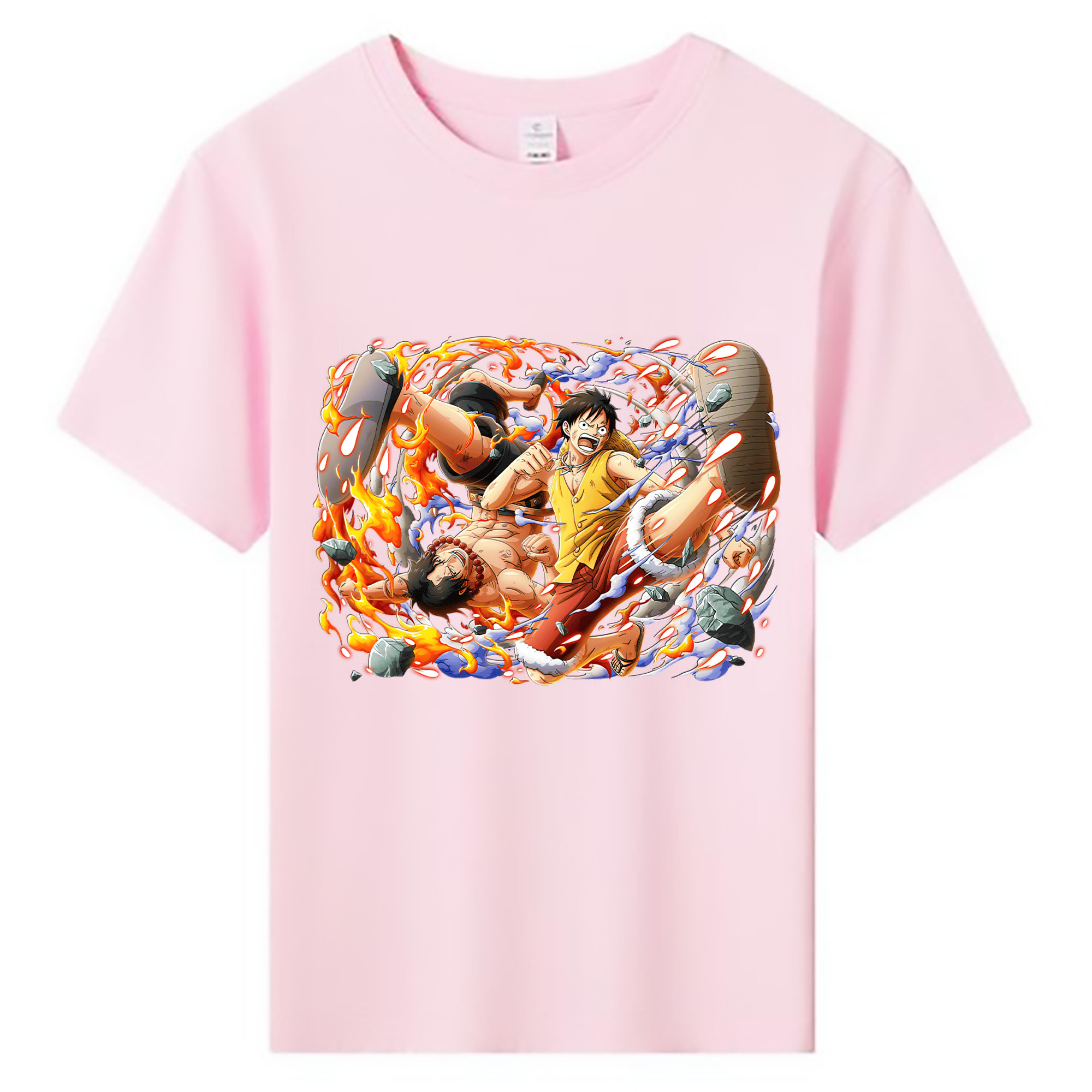 ワンピース モンキー・D・ルフィ ONE PIECE Monkey D. Luffy 綿100％キッズTシャツ（フロントプリント）