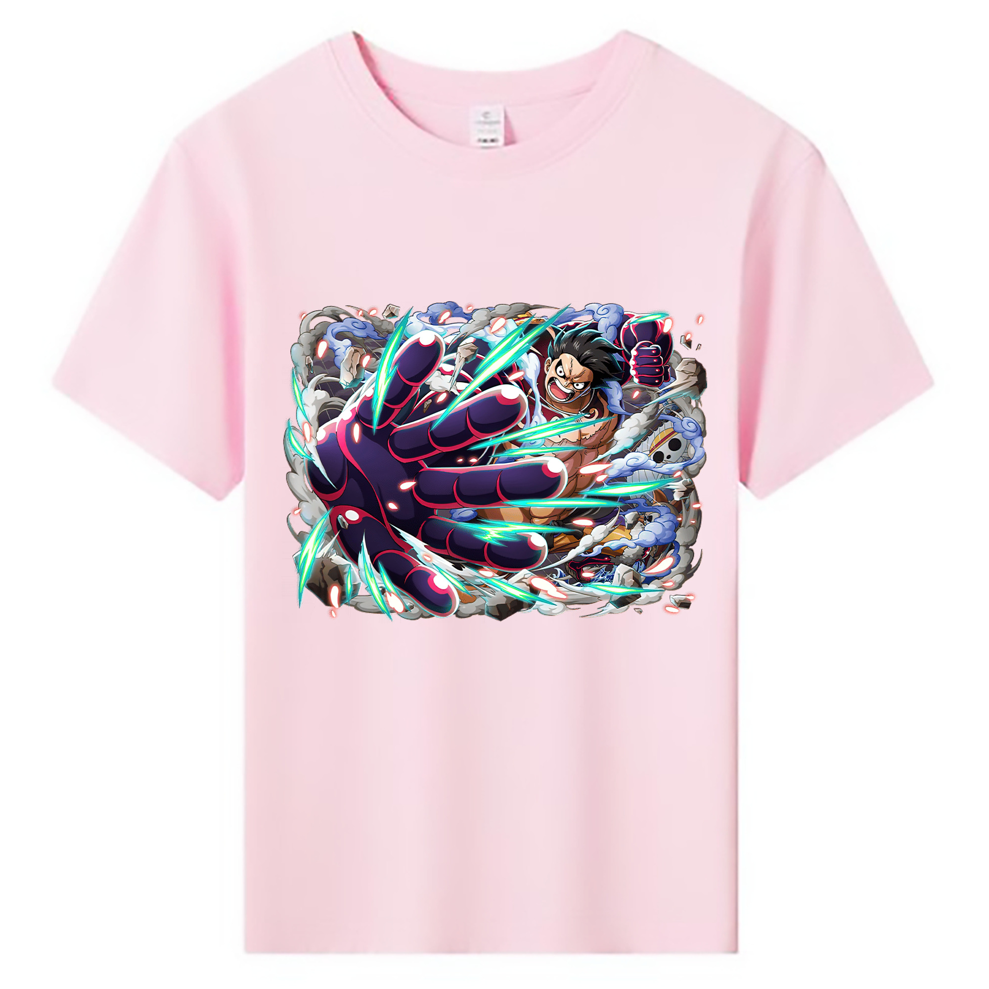 ワンピース モンキー・D・ルフィ ONE PIECE Monkey D. Luffy 綿100％キッズTシャツ（フロントプリント）