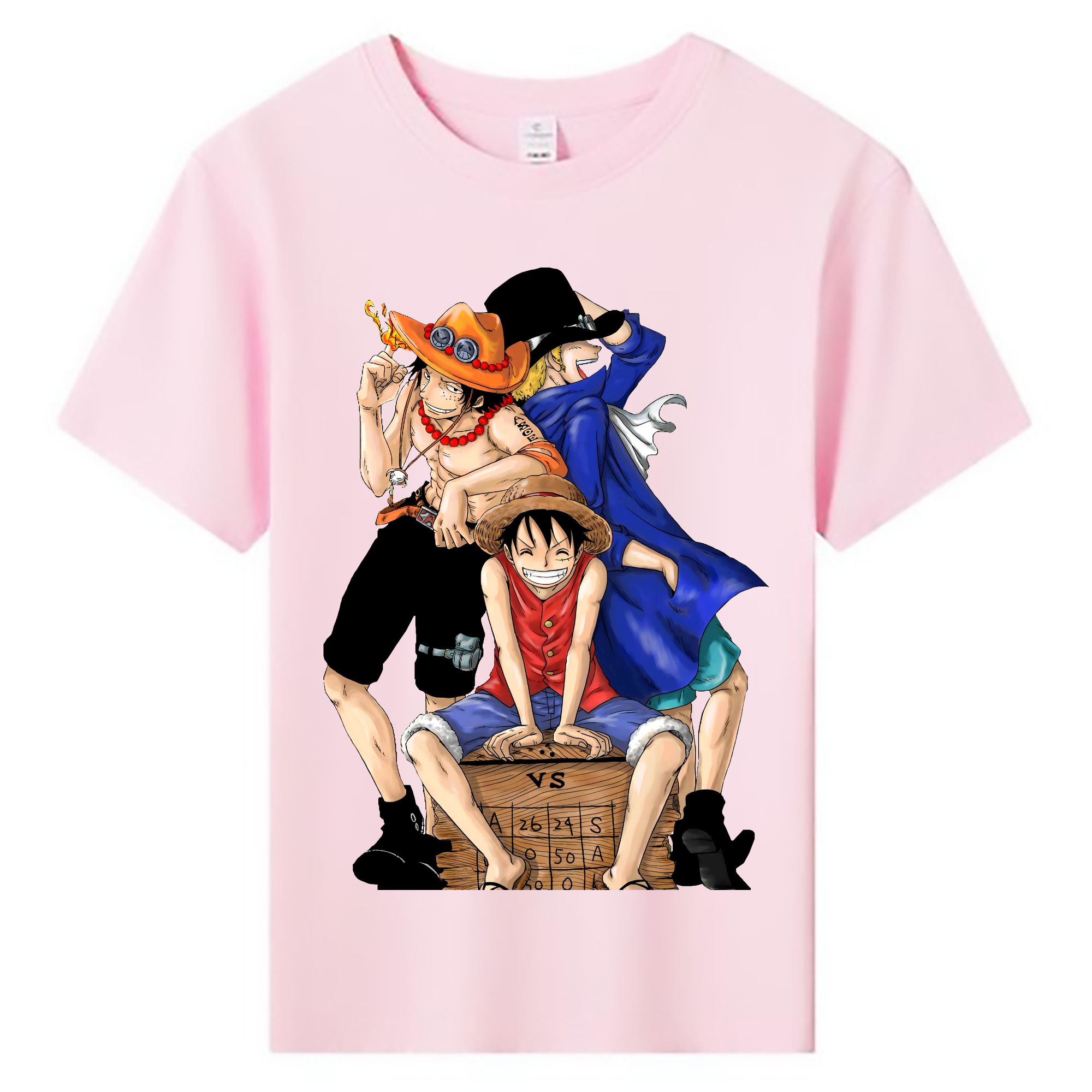 ワンピース モンキー・D・ルフィ ONE PIECE Monkey D. Luffy 綿100％キッズTシャツ（フロントプリント）
