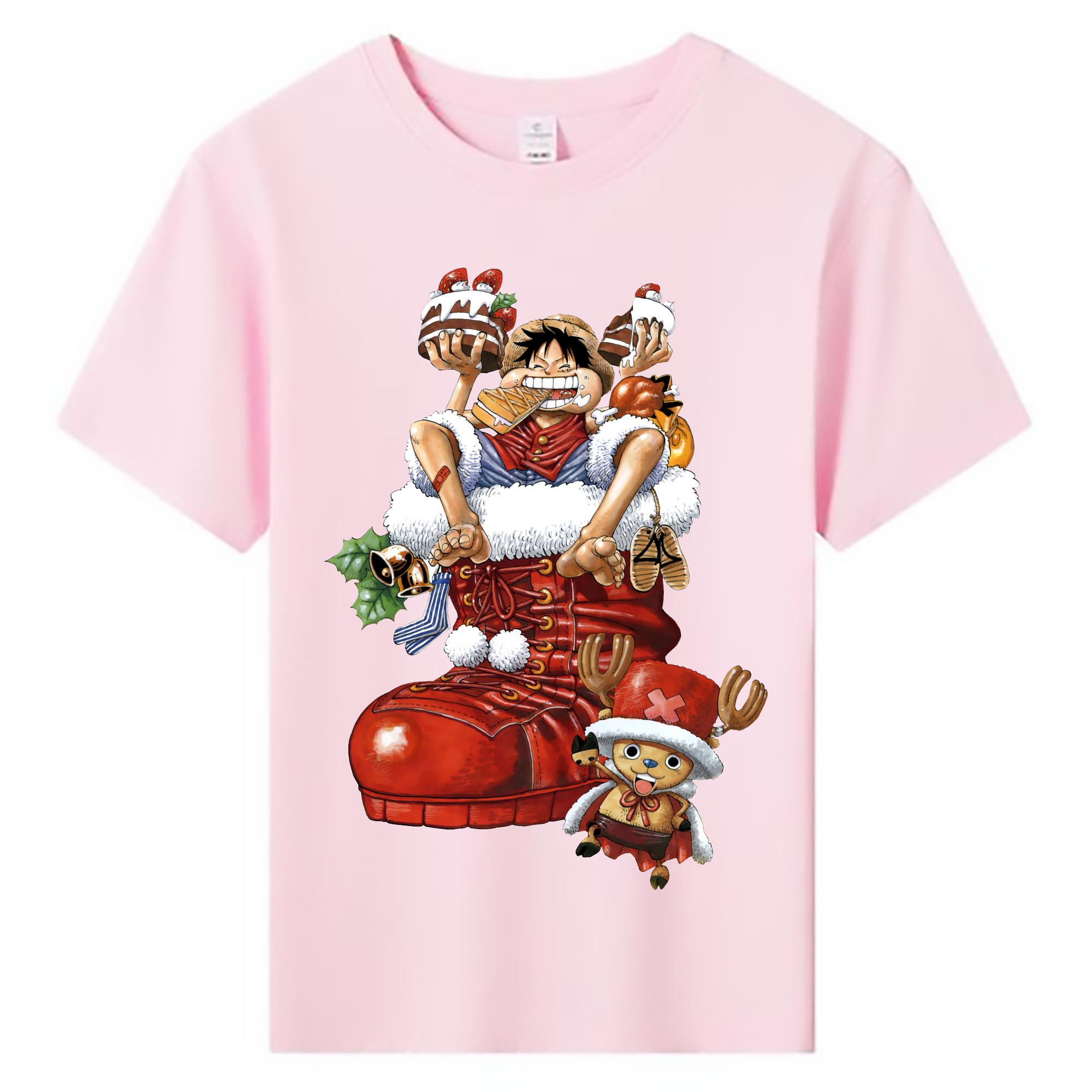 ワンピース モンキー・D・ルフィ ONE PIECE Monkey D. Luffy 綿100％キッズTシャツ（フロントプリント）