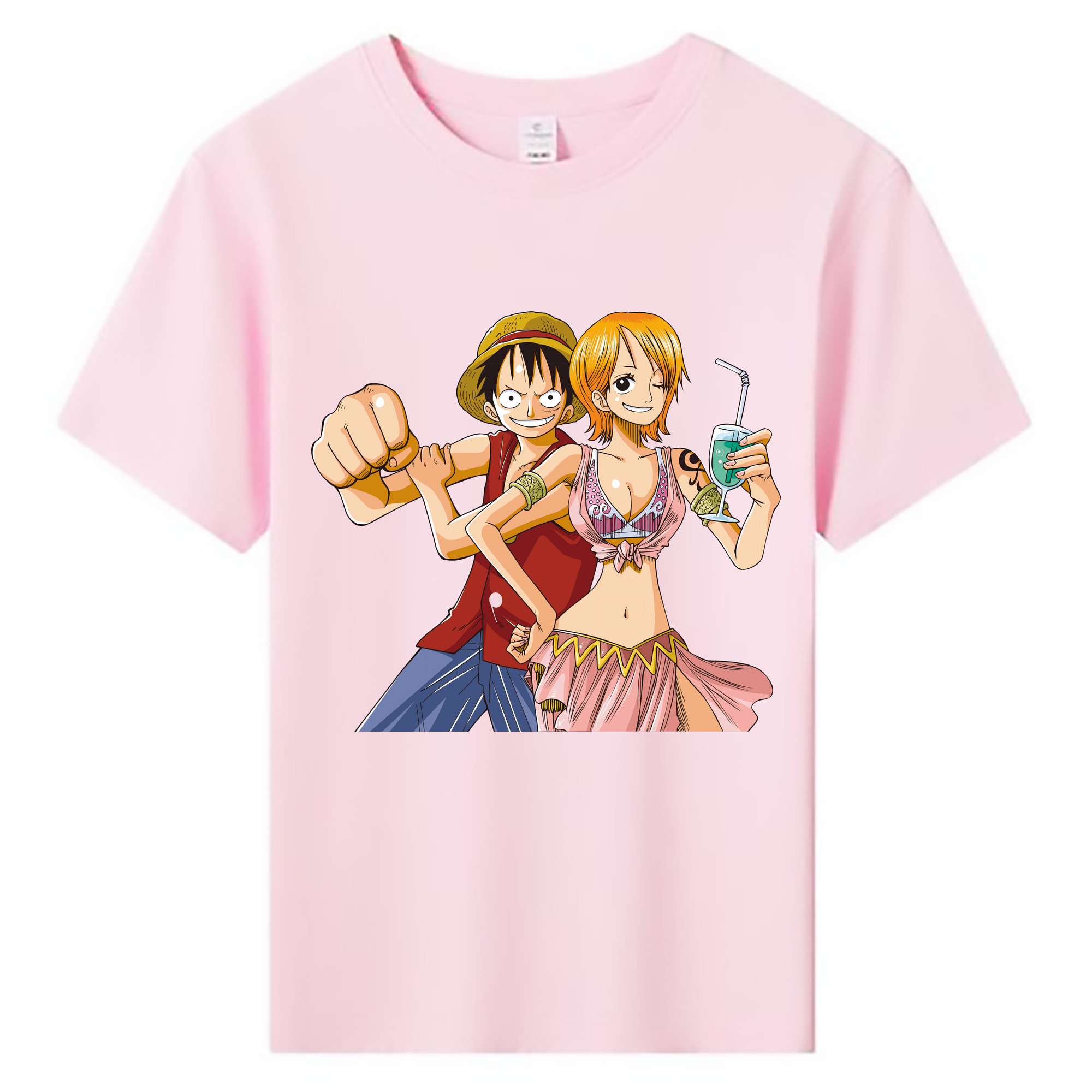 ワンピース モンキー・D・ルフィ ONE PIECE Monkey D. Luffy 綿100％キッズTシャツ（フロントプリント）