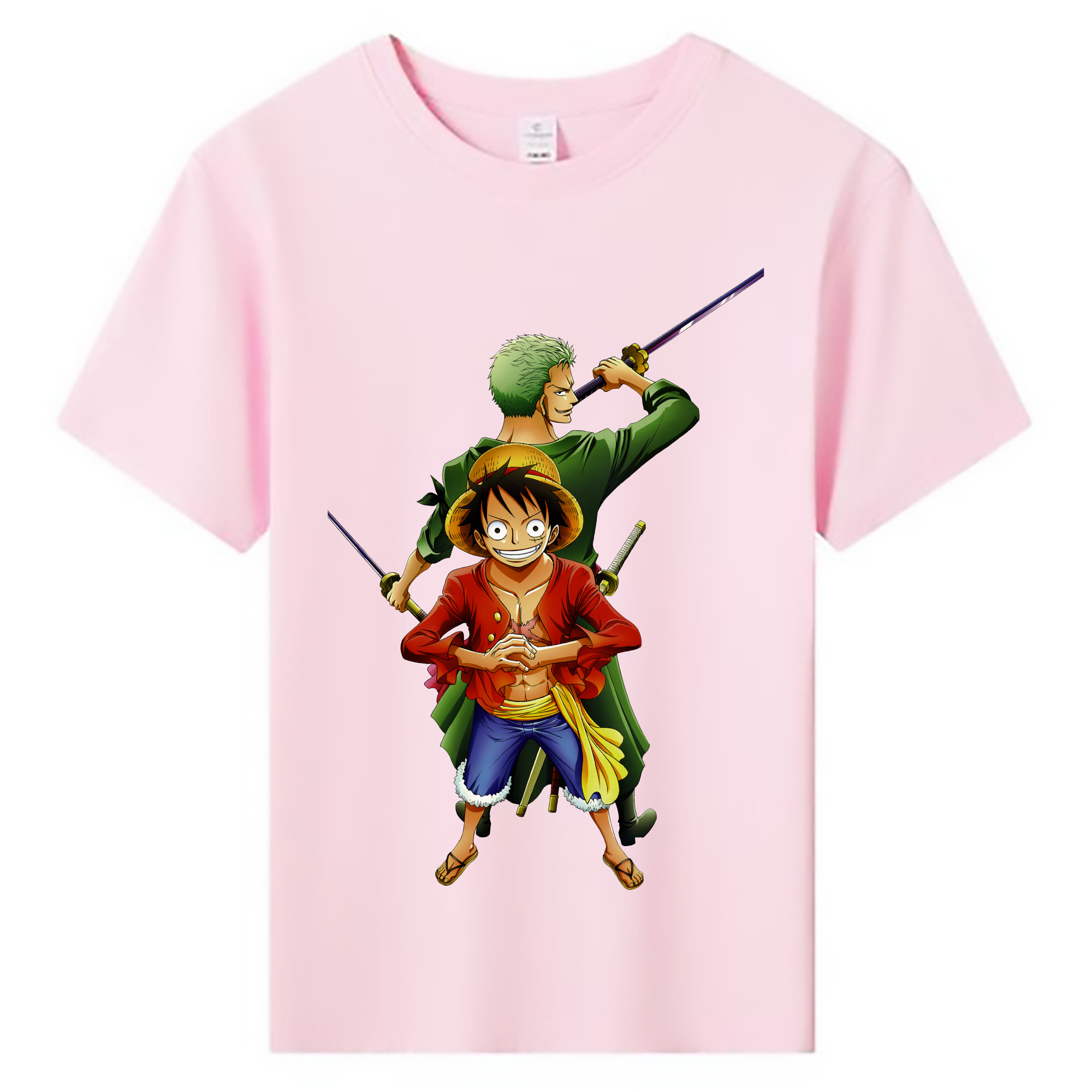 ワンピース モンキー・D・ルフィ ONE PIECE Monkey D. Luffy 綿100％キッズTシャツ（フロントプリント）