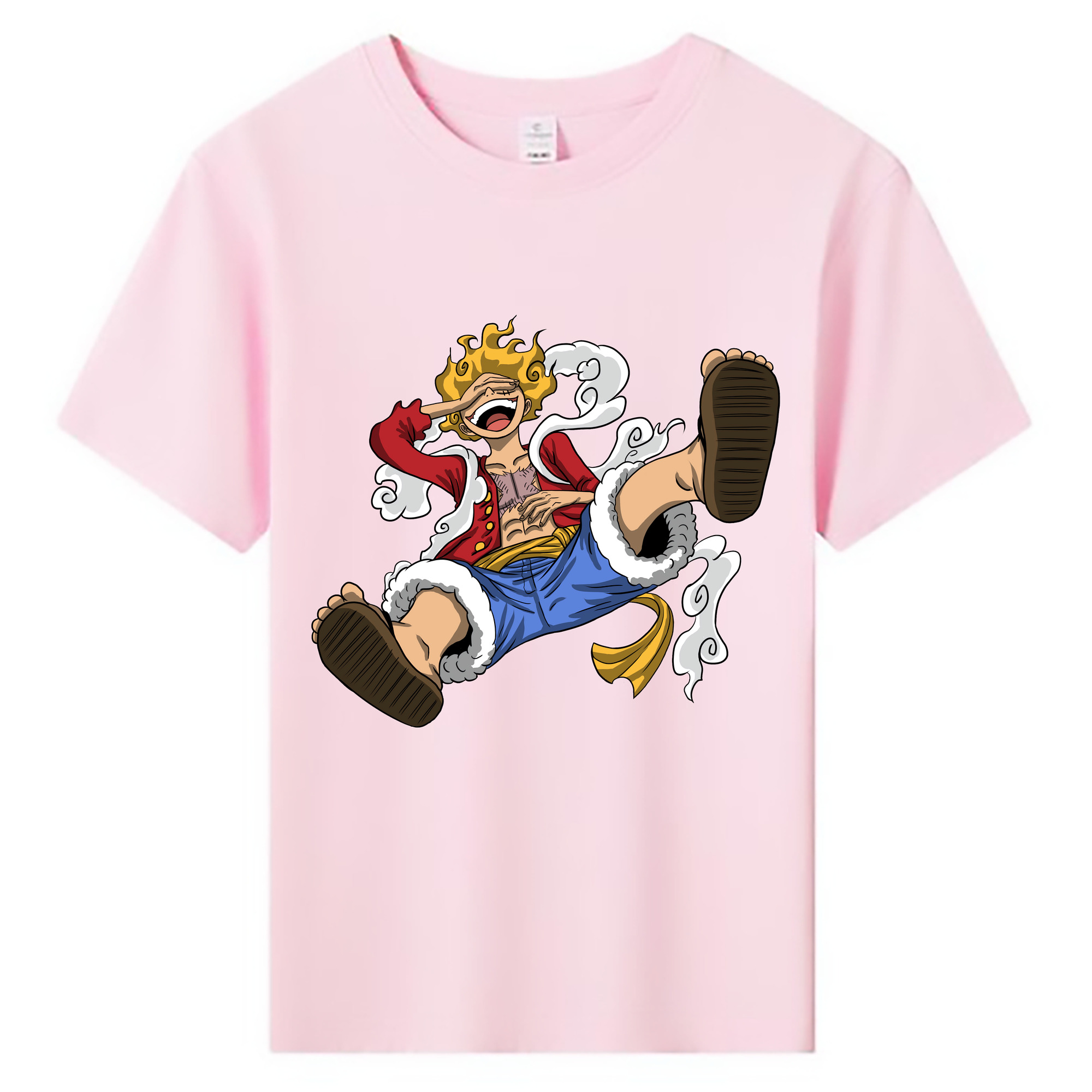 ワンピース モンキー・D・ルフィ ONE PIECE Monkey D. Luffy 綿100％キッズTシャツ（フロントプリント）