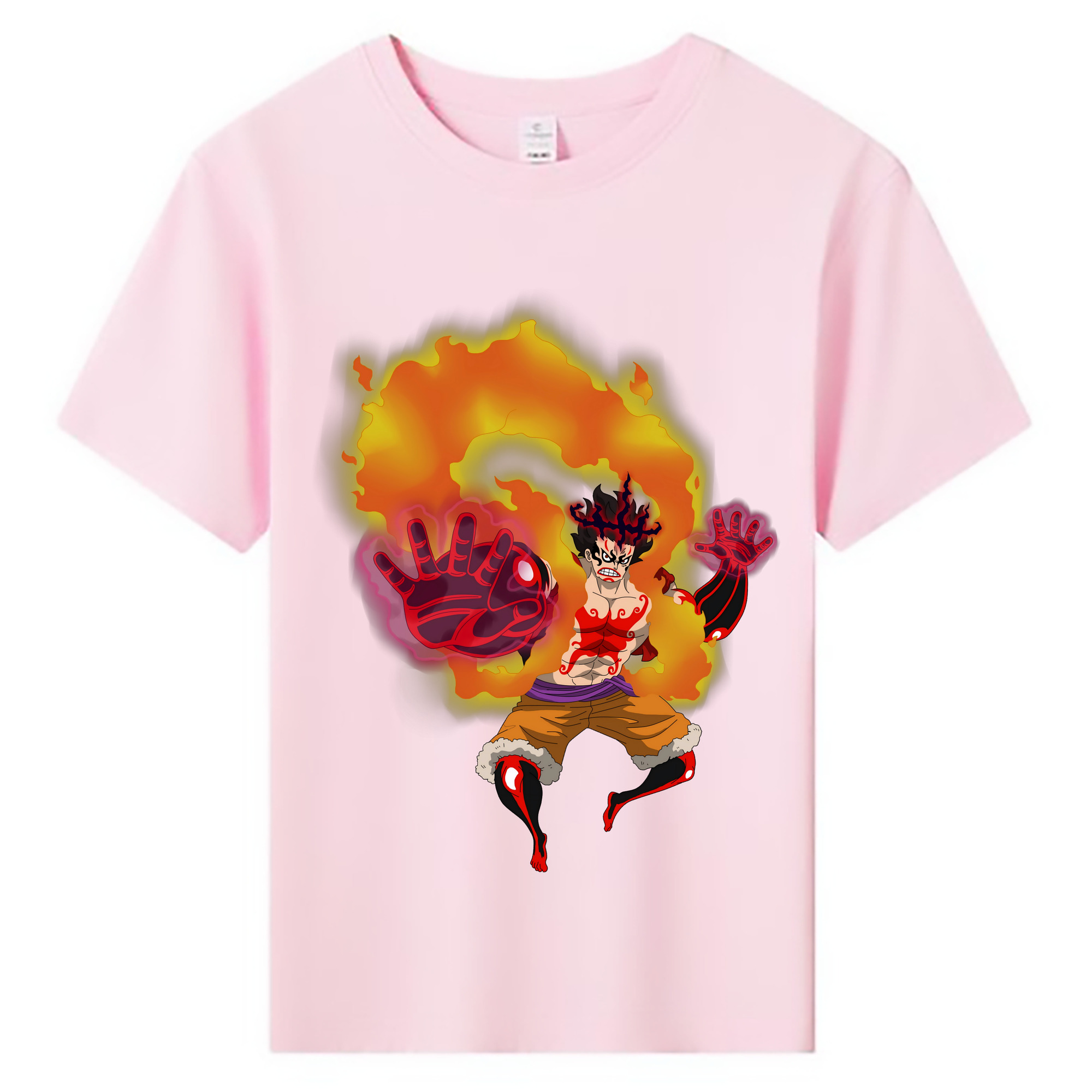 ワンピース モンキー・D・ルフィ ONE PIECE Monkey D. Luffy 綿100％キッズTシャツ（フロントプリント）