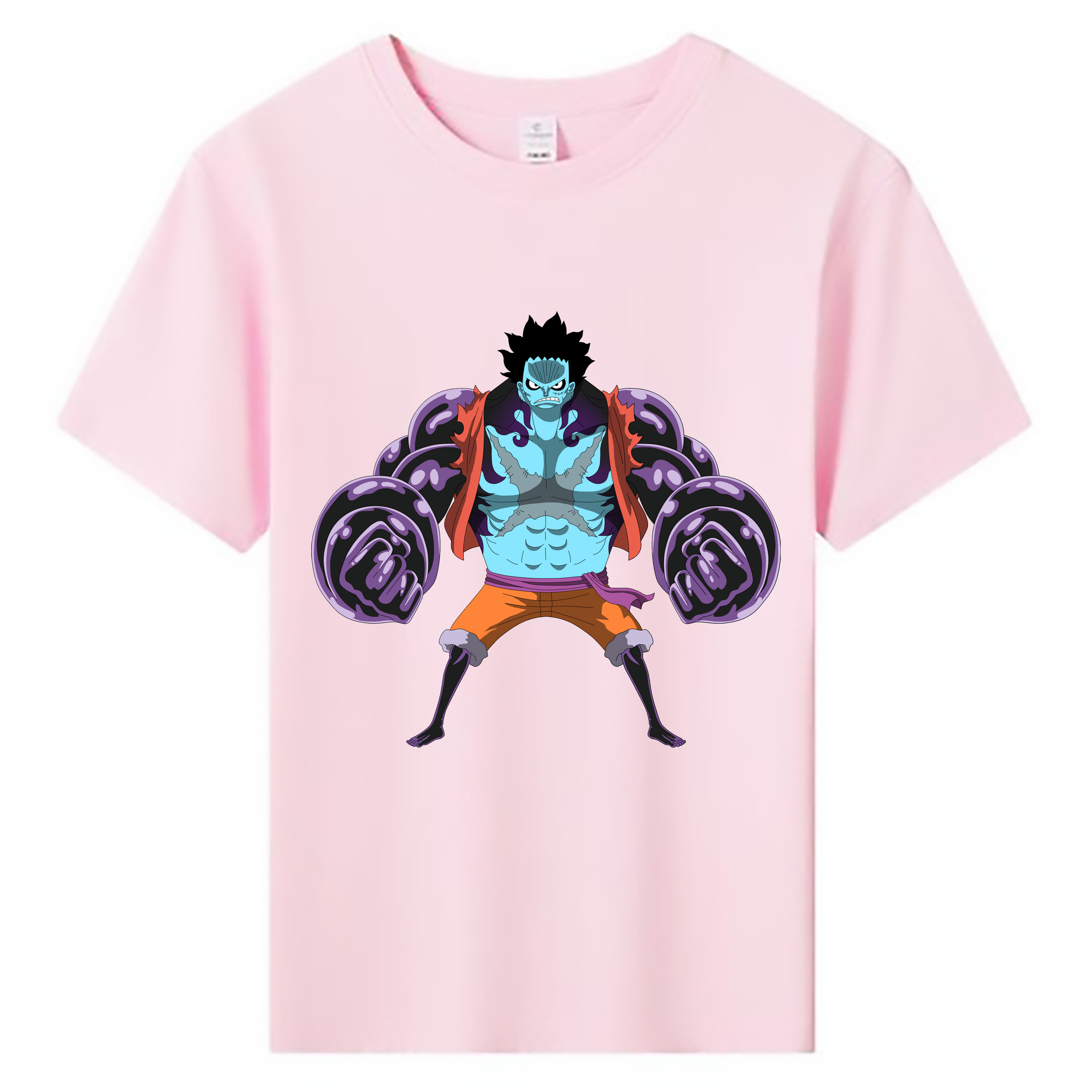 ワンピース モンキー・D・ルフィ ONE PIECE Monkey D. Luffy 綿100％キッズTシャツ（フロントプリント）