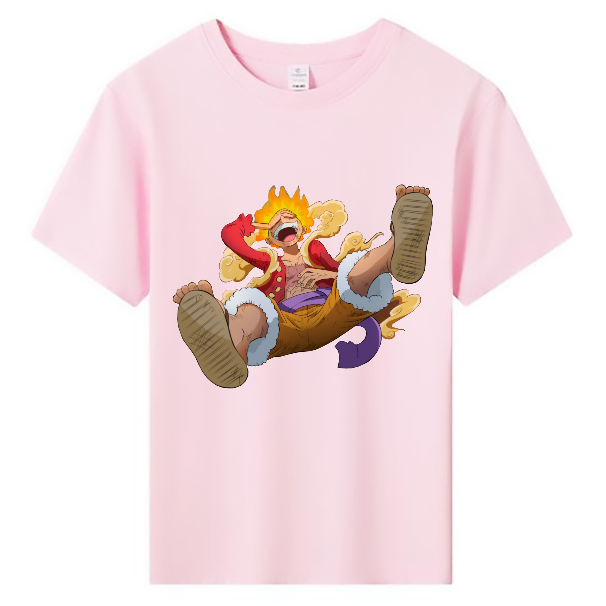 ワンピース モンキー・D・ルフィ ONE PIECE Monkey D. Luffy 綿100％キッズTシャツ（フロントプリント）