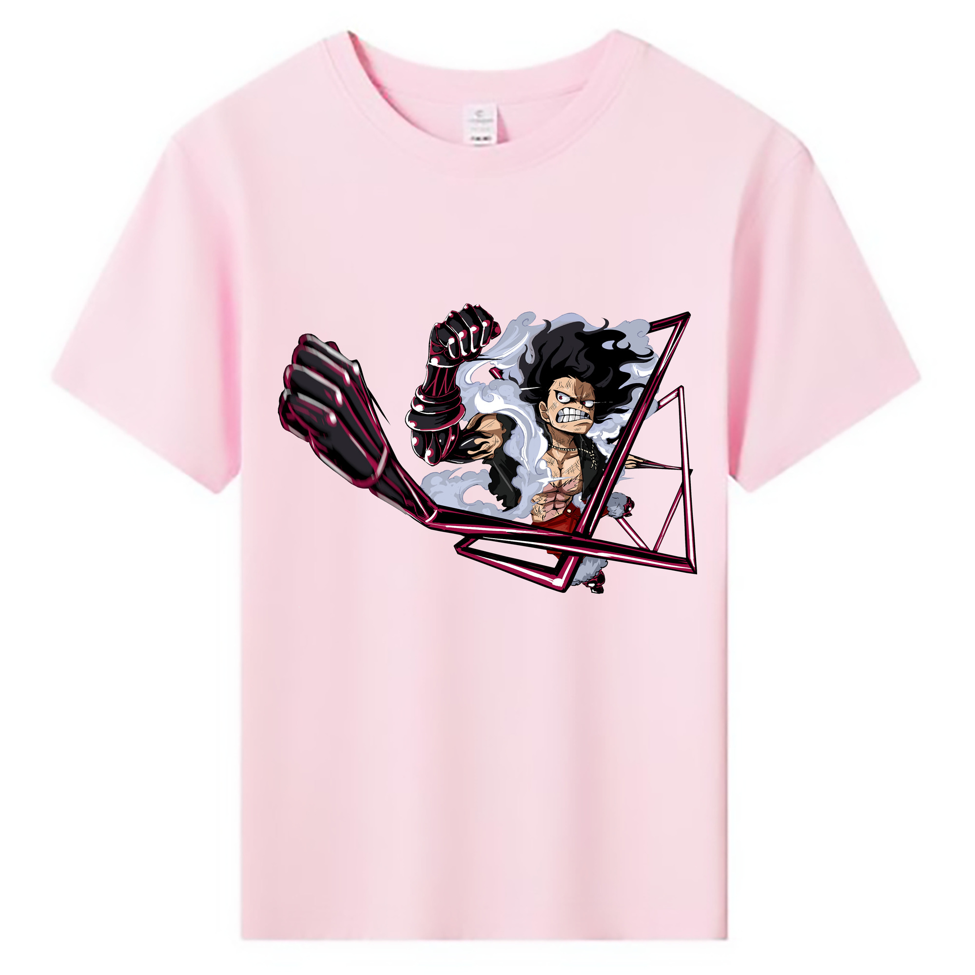 ワンピース モンキー・D・ルフィ ONE PIECE Monkey D. Luffy 綿100％キッズTシャツ（フロントプリント）