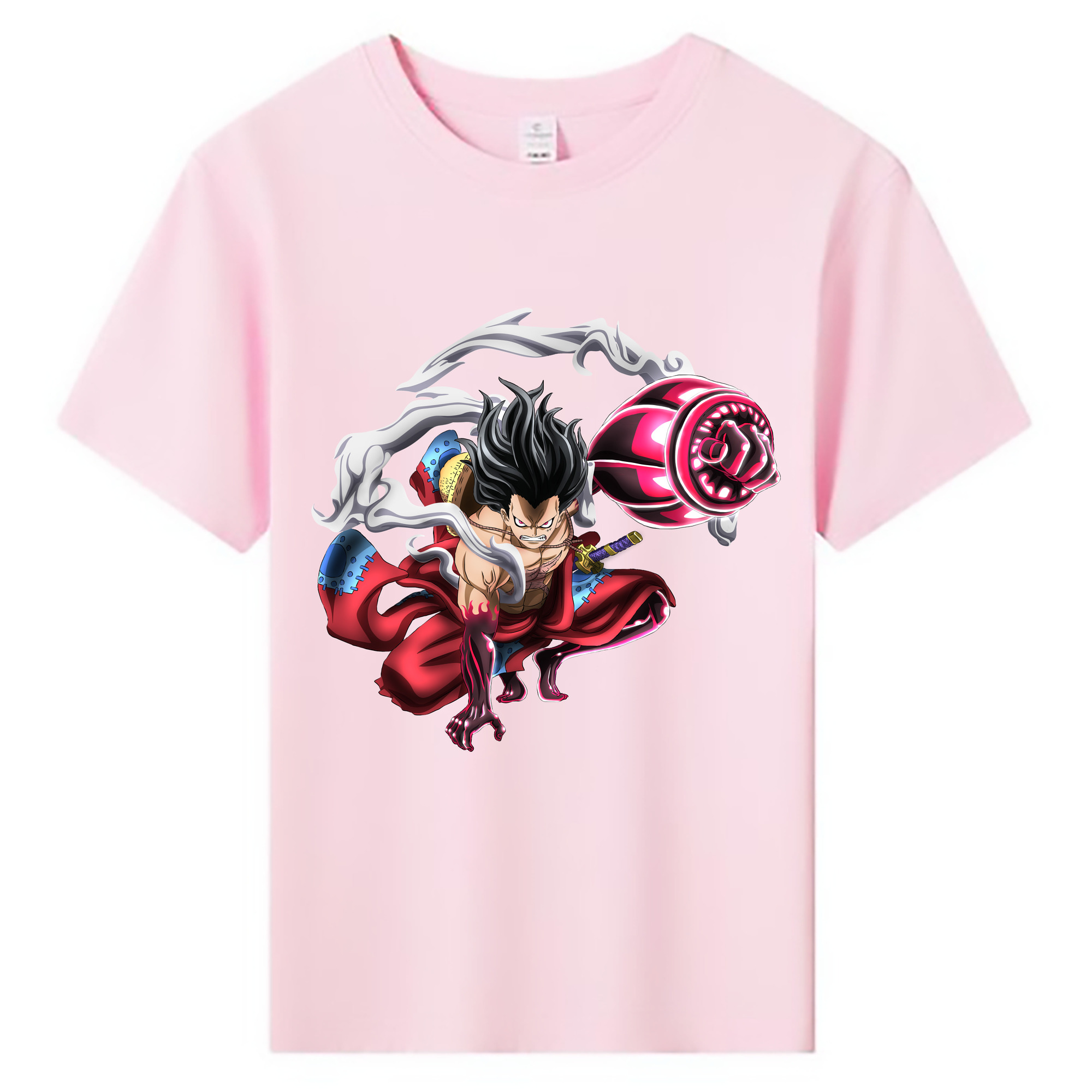 ワンピース モンキー・D・ルフィ ONE PIECE Monkey D. Luffy 綿100％キッズTシャツ（フロントプリント）