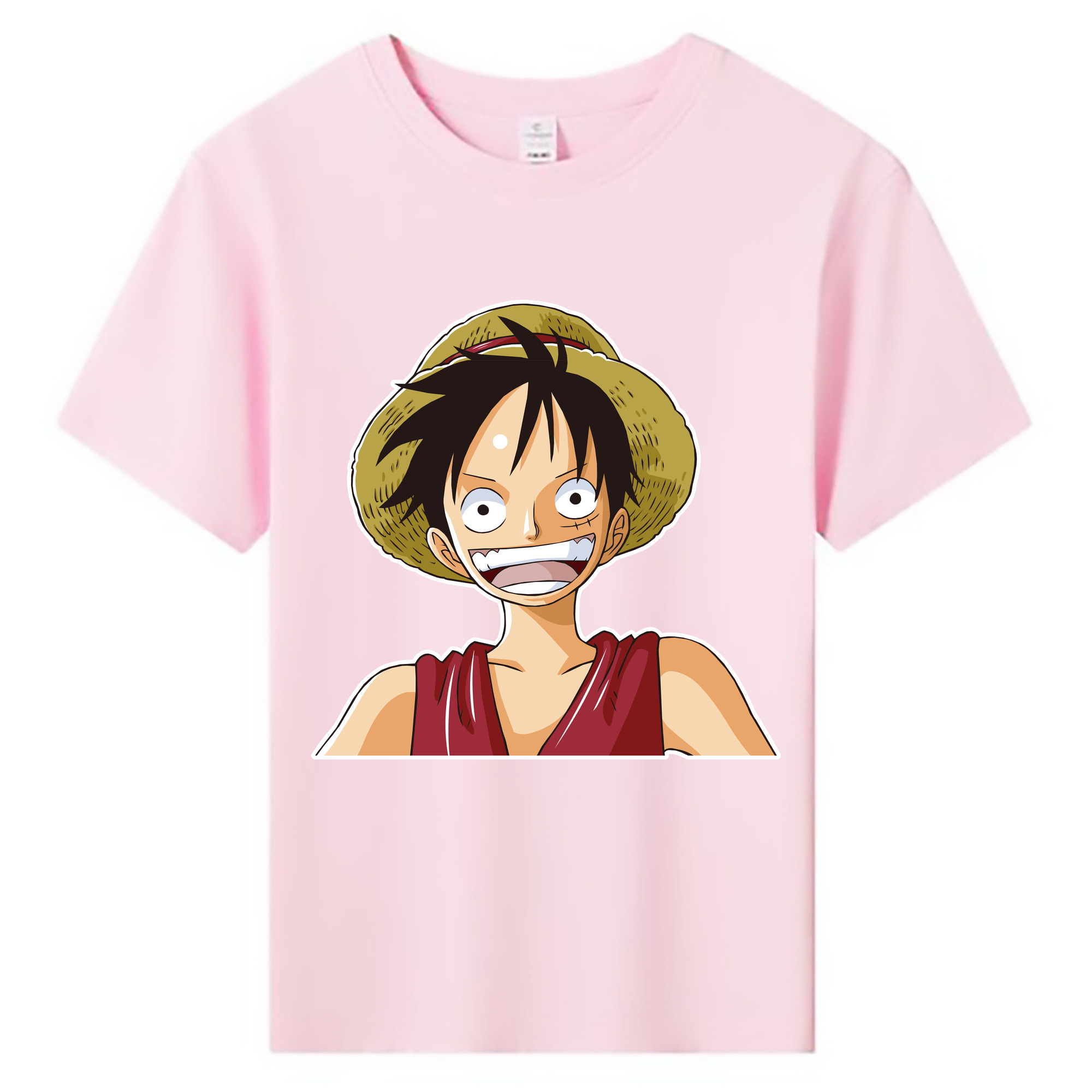 ワンピース モンキー・D・ルフィ ONE PIECE Monkey D. Luffy 綿100％キッズTシャツ（フロントプリント）