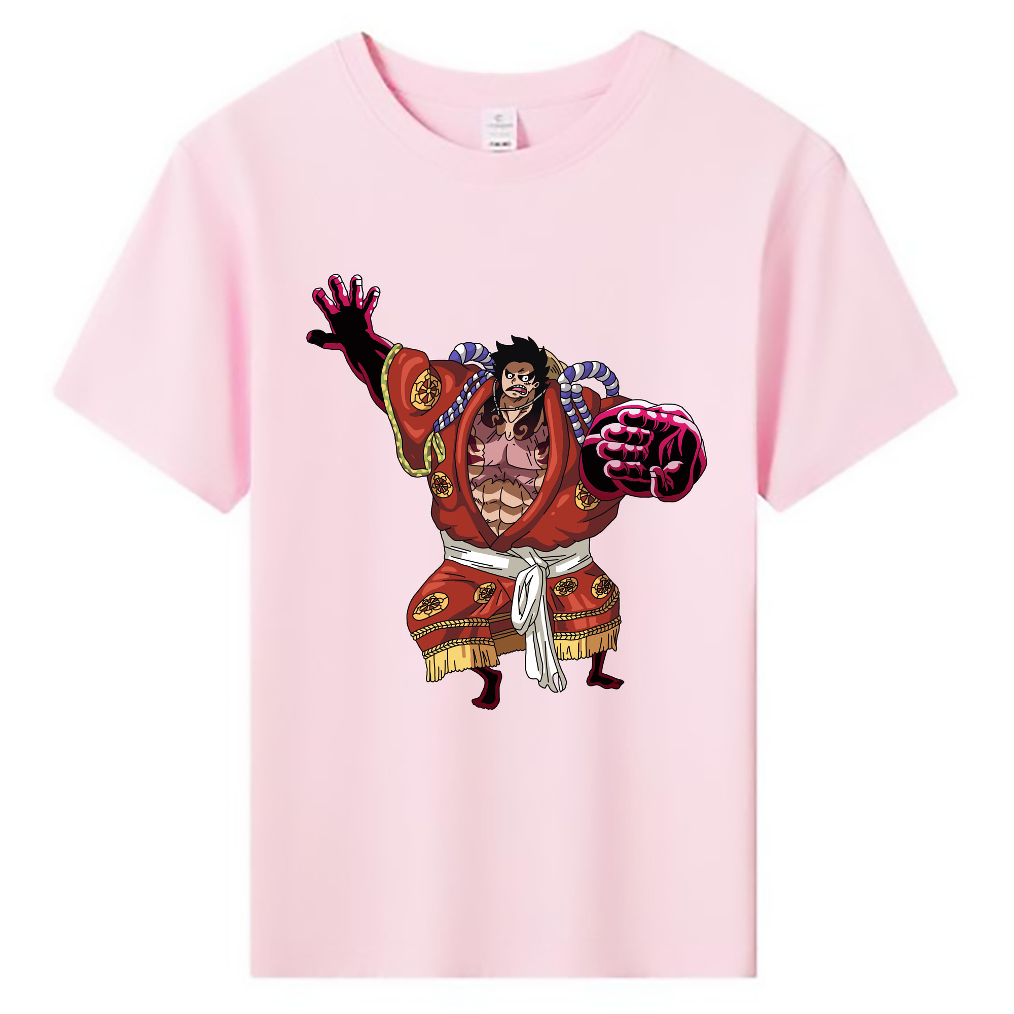 ワンピース モンキー・D・ルフィ ONE PIECE Monkey D. Luffy 綿100％キッズTシャツ（フロントプリント）