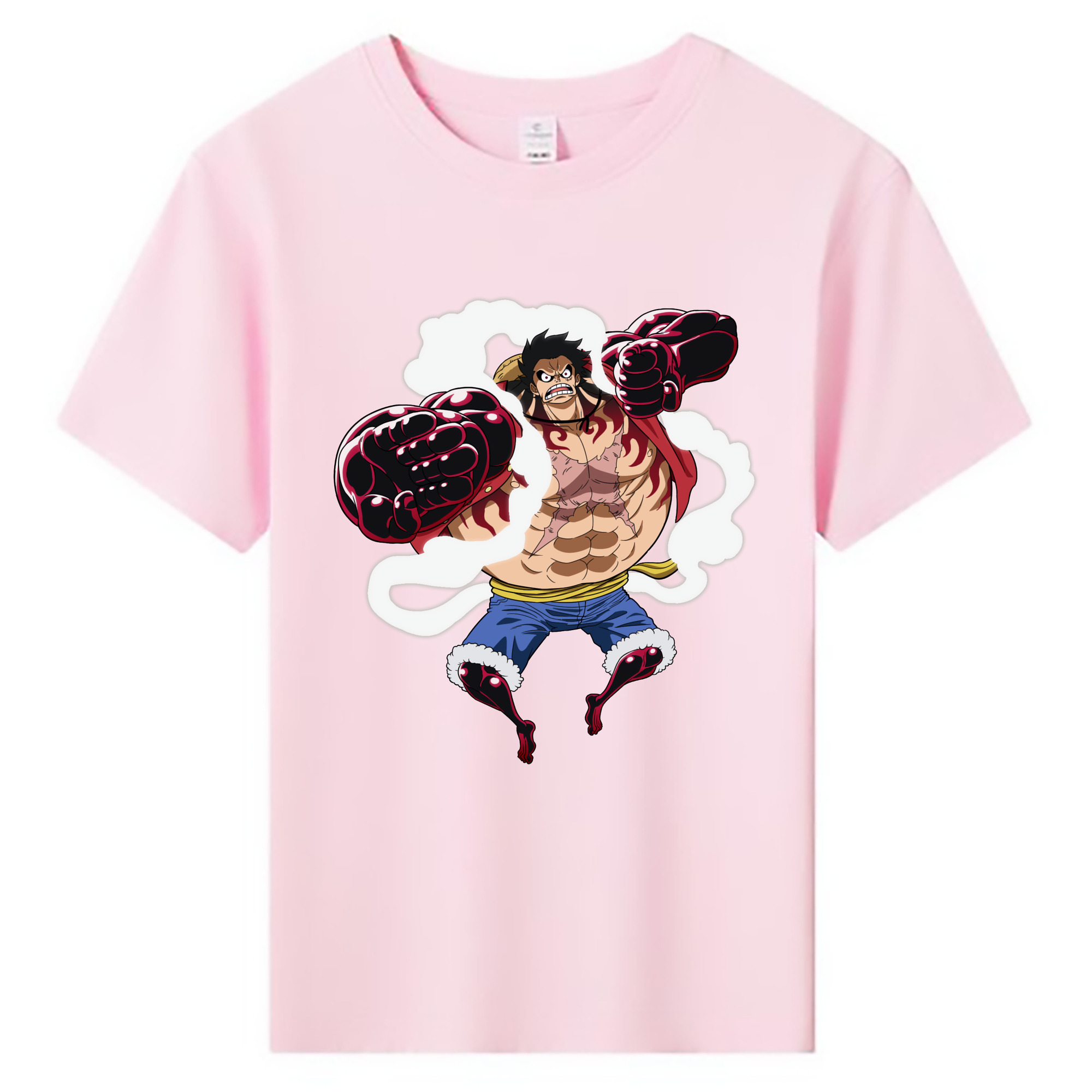 ワンピース モンキー・D・ルフィ ONE PIECE Monkey D. Luffy 綿100％キッズTシャツ（フロントプリント）