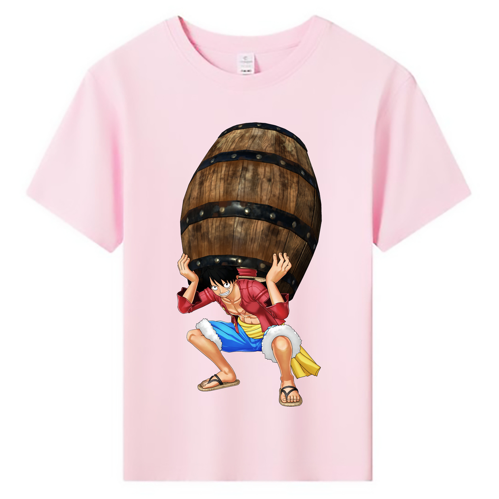 ワンピース モンキー・D・ルフィ ONE PIECE Monkey D. Luffy 綿100％キッズTシャツ（フロントプリント）