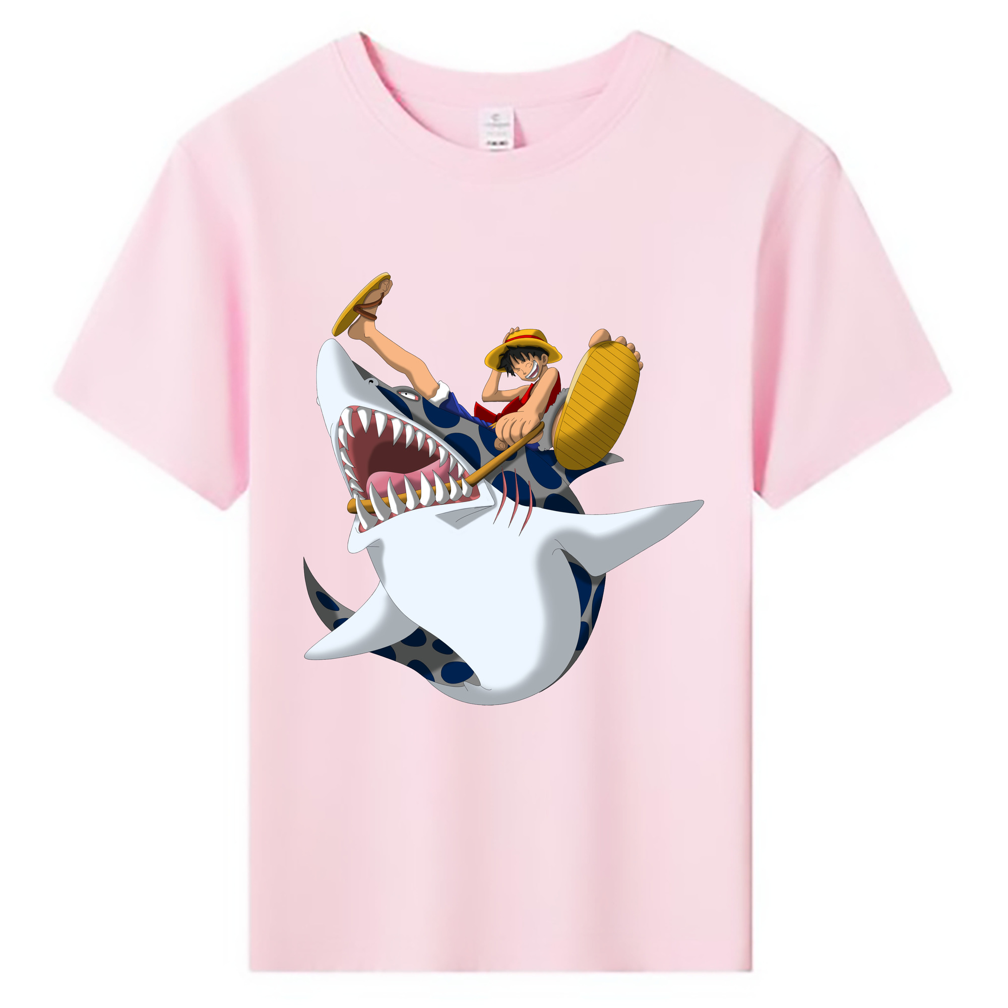 ワンピース モンキー・D・ルフィ ONE PIECE Monkey D. Luffy 綿100％キッズTシャツ（フロントプリント）